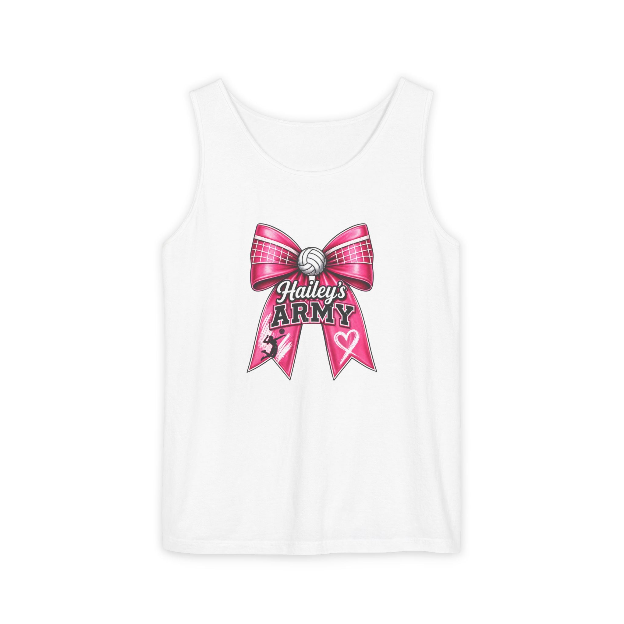 Hailey's Army Volleyball Bow Tank Top