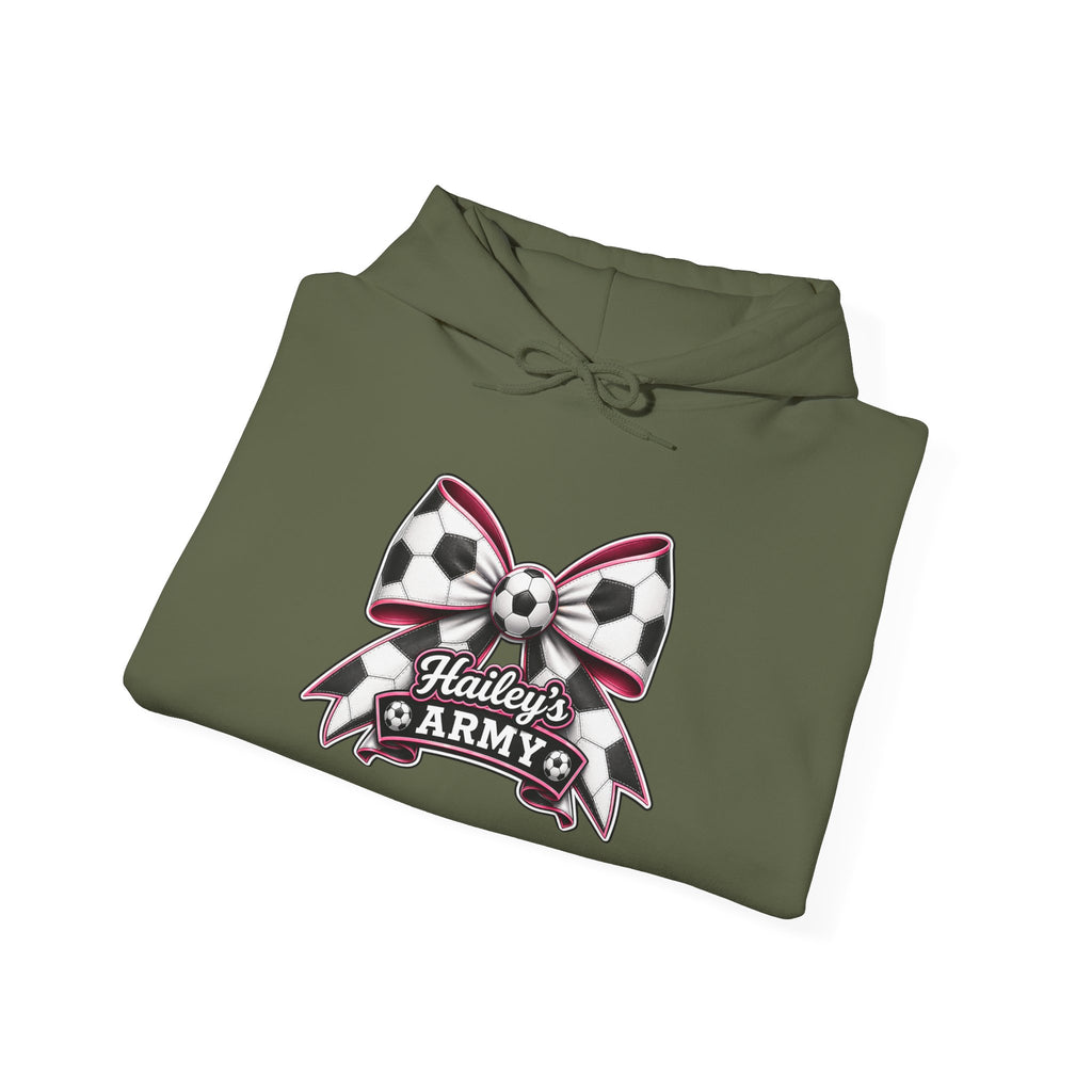 Hailey's Army Soccer Bow Hoodie