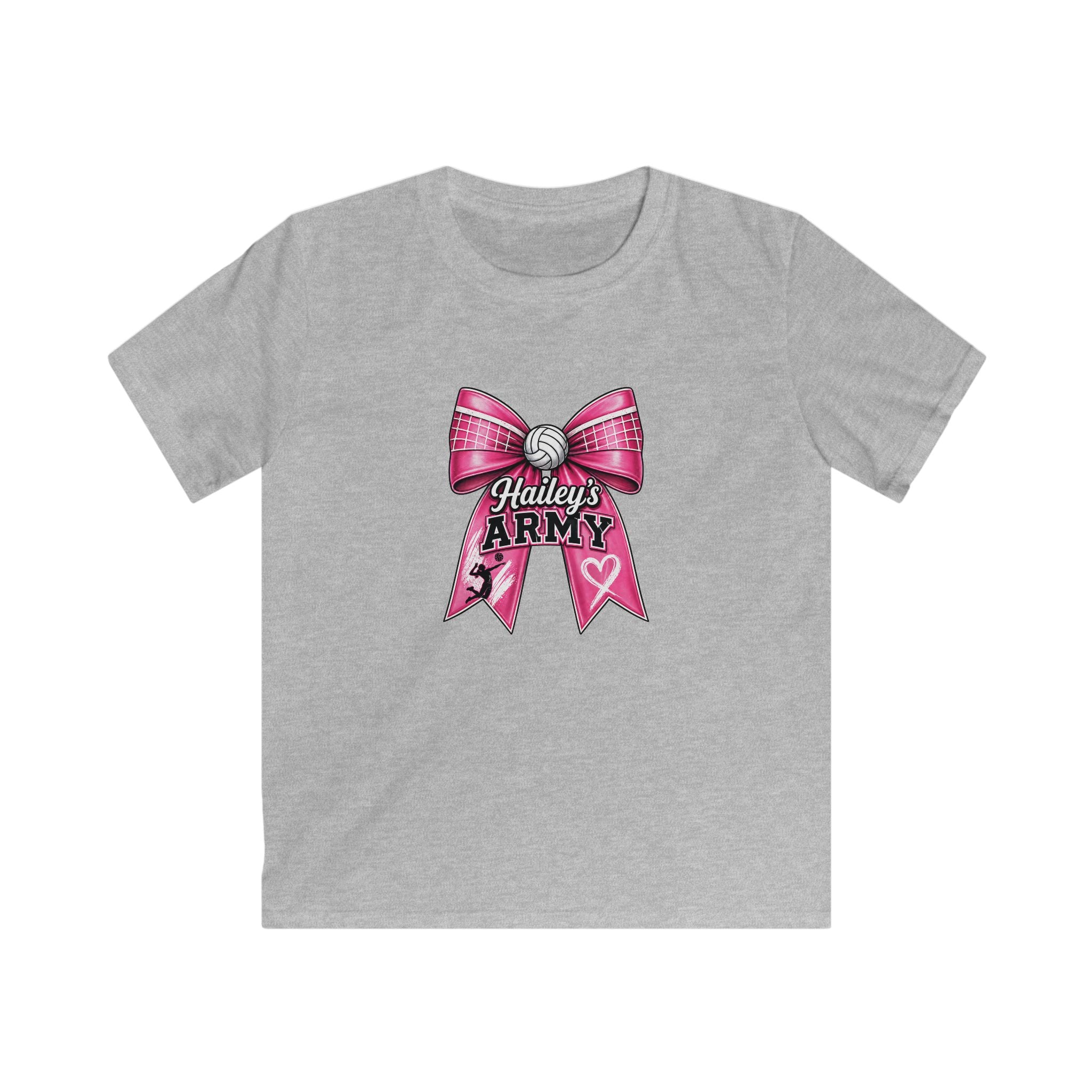 YOUTH - Hailey's Army Volleyball Bow Tee