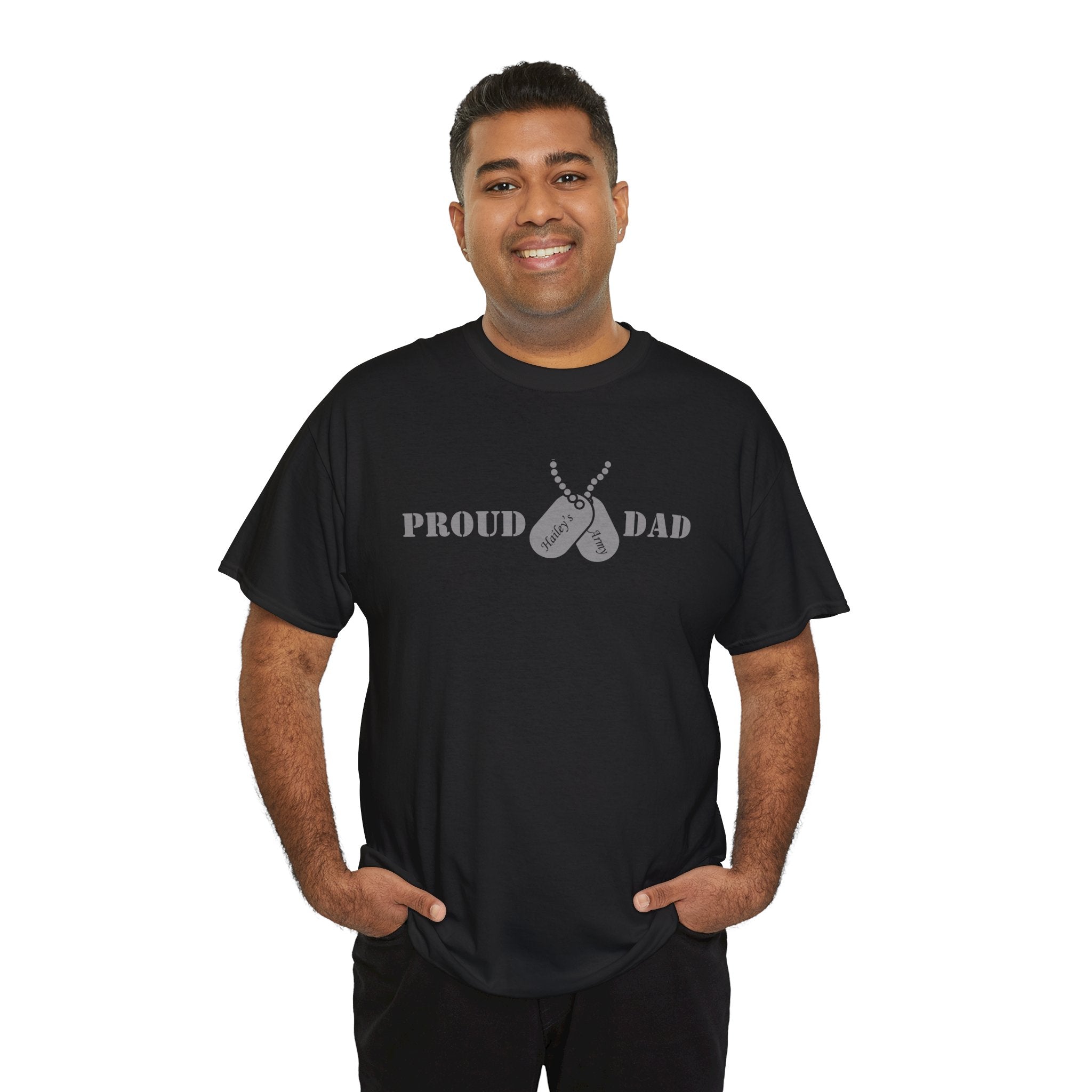 Proud Dad Dog Tag Tee