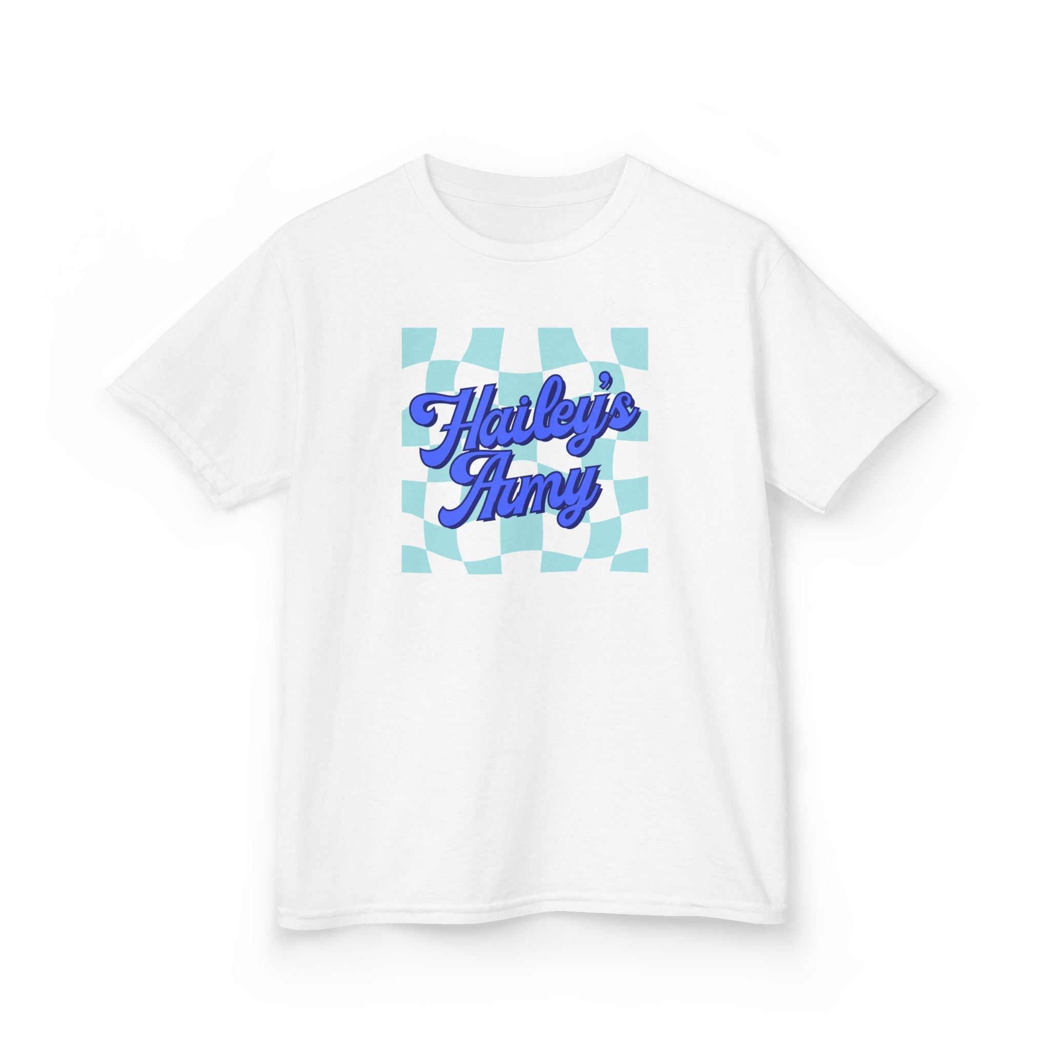 Hailey's Army Blue Retro Checkerboard Tee - YOUTH