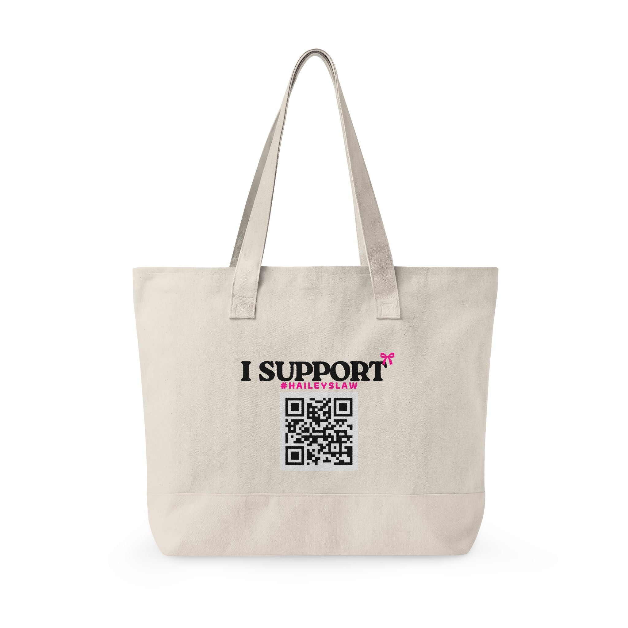 Hailey's Army Zippered Canvas Tote - QR Petition