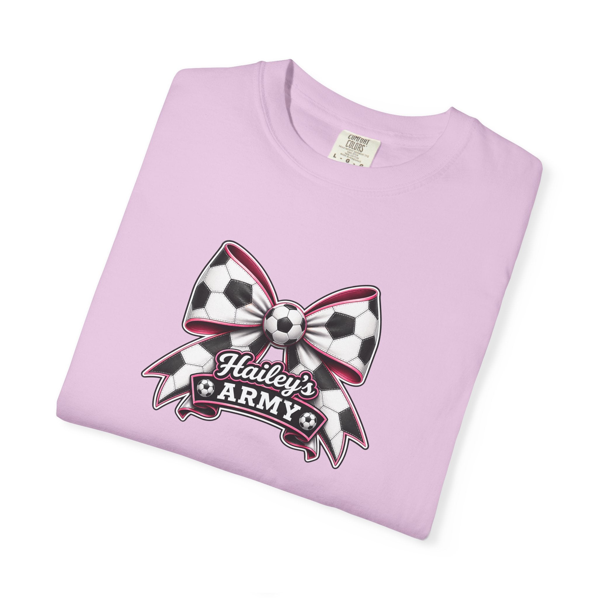 Hailey's Army Soccer Bow Tee