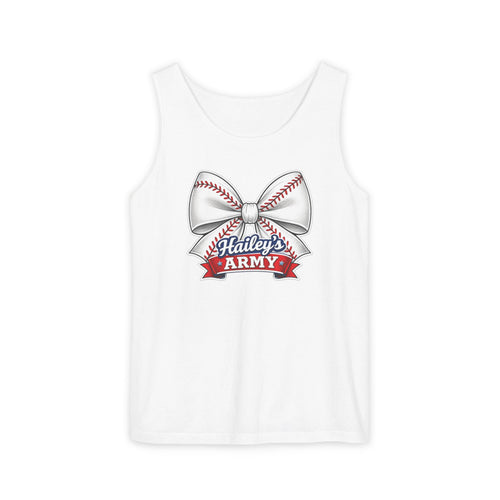 Hailey's Army Baseball Bow Tank Top