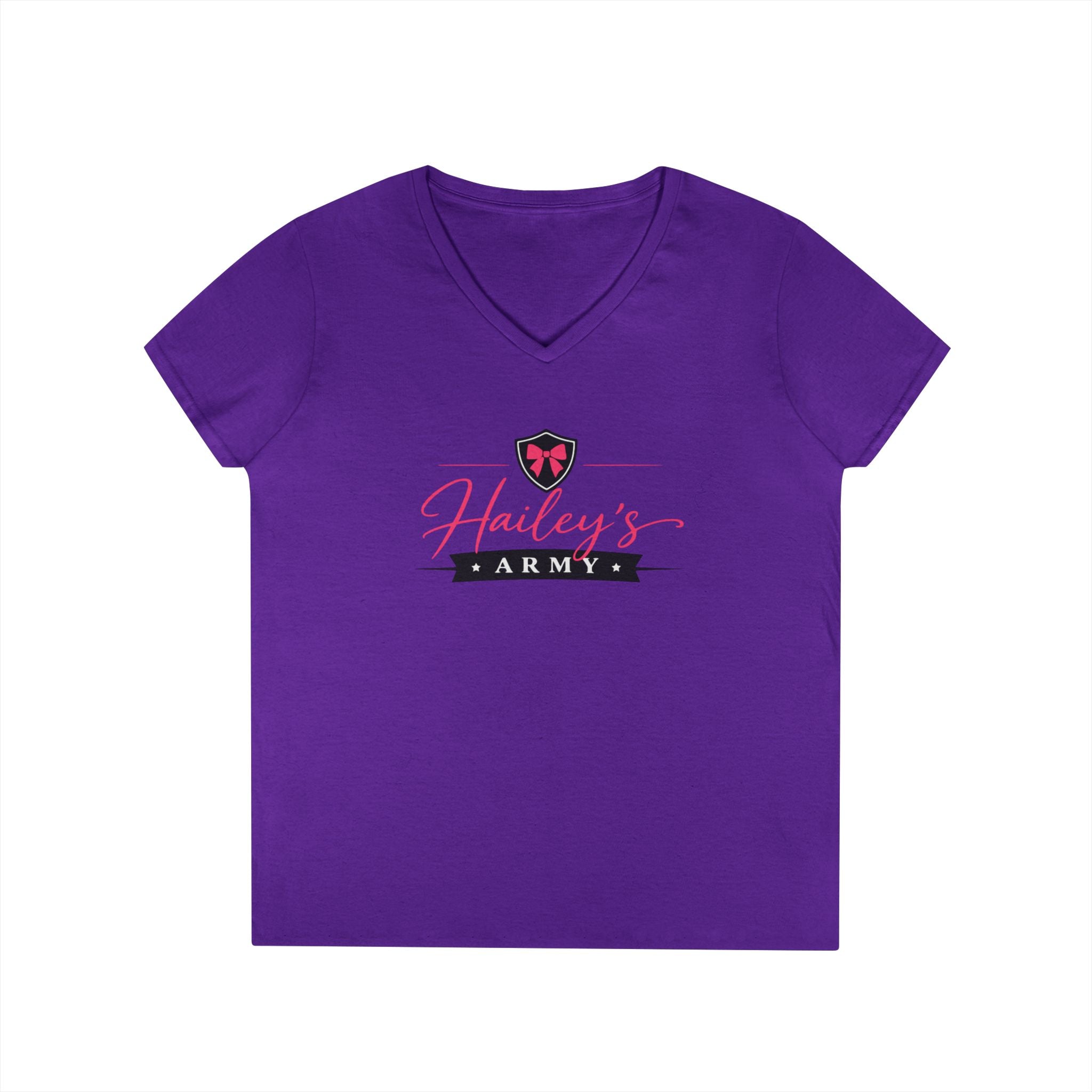 Hailey's Army Logo V-Neck Tee