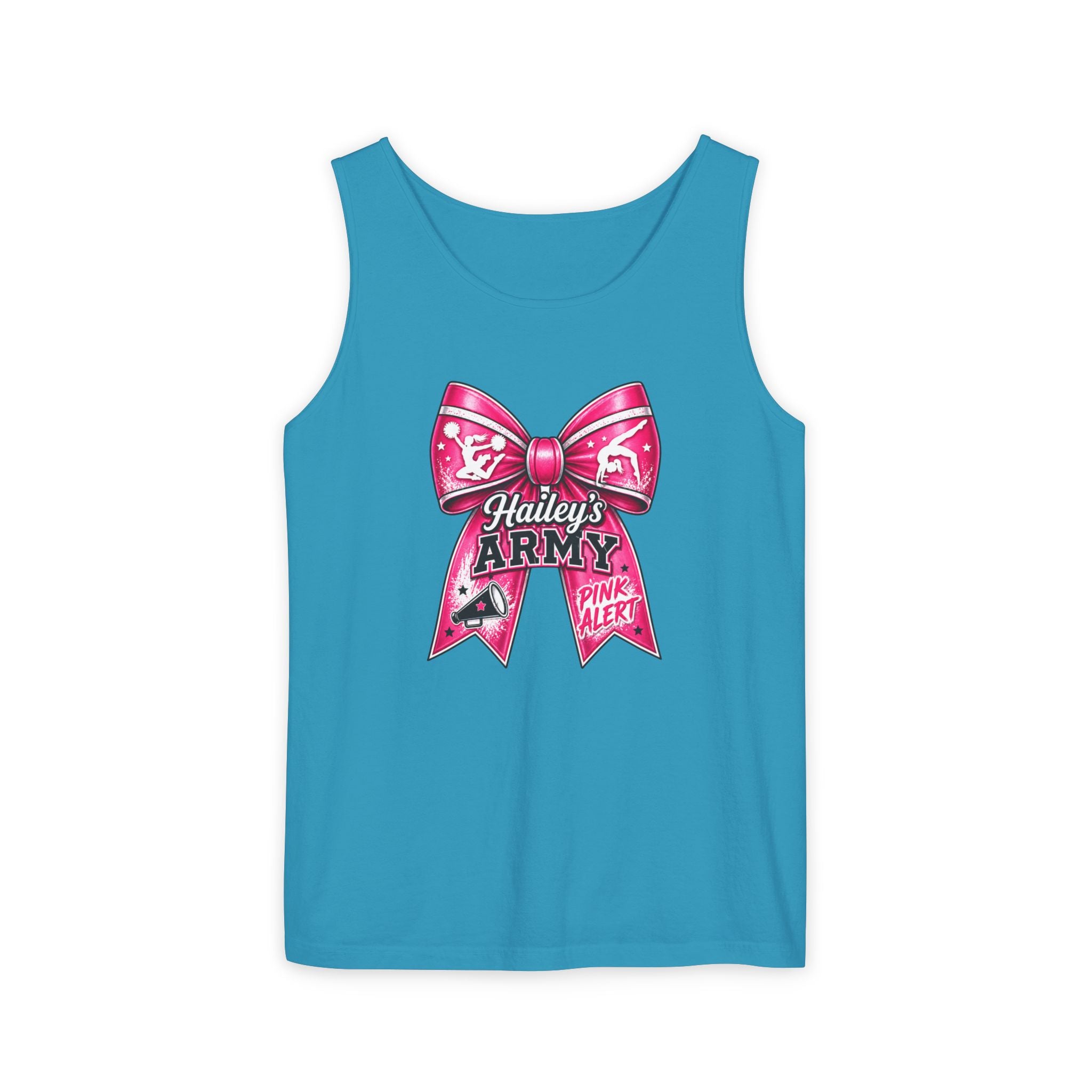 Hailey's Army Cheer/Gymnastics Bow Tank Top