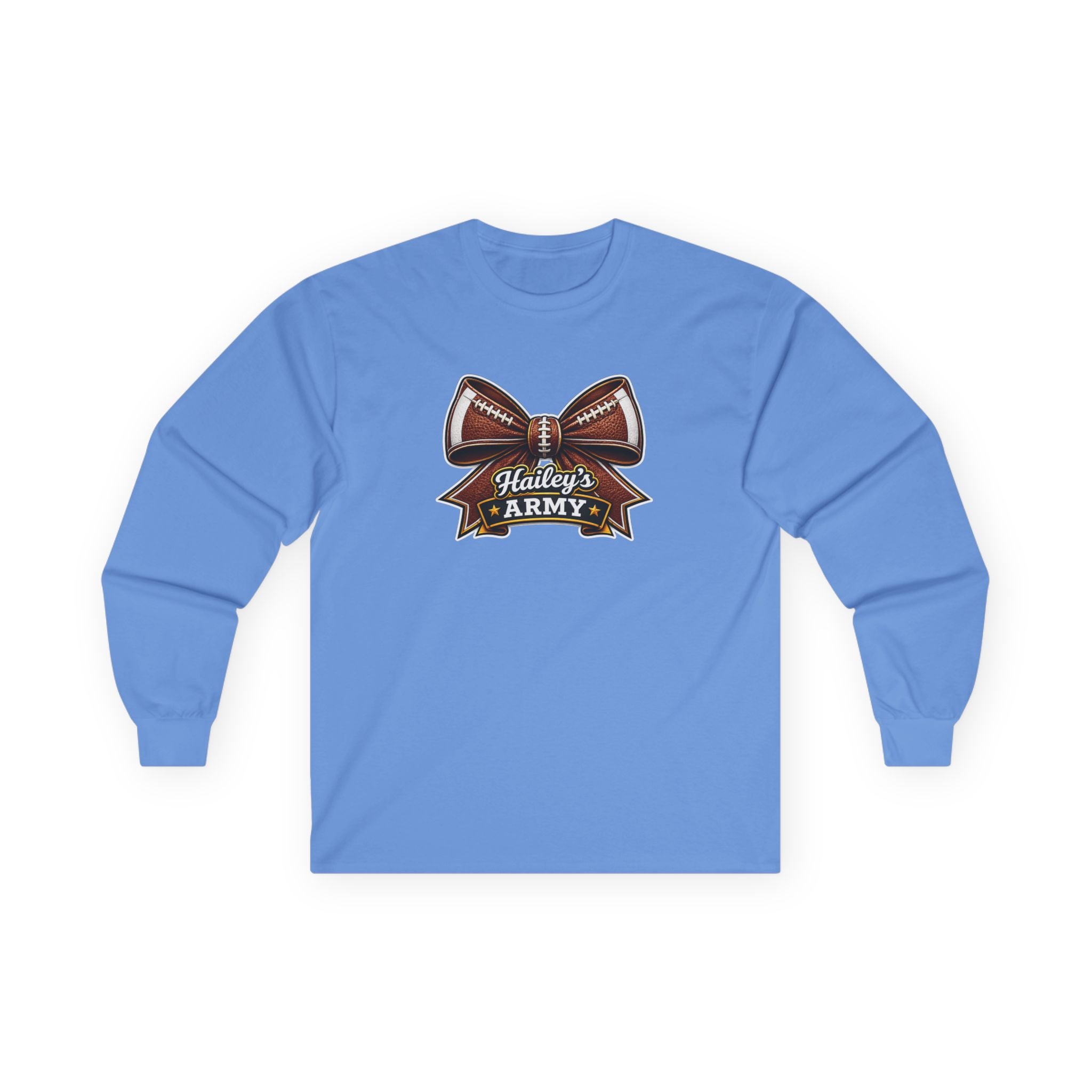 Hailey's Army Football Bow Long Sleeve Tee
