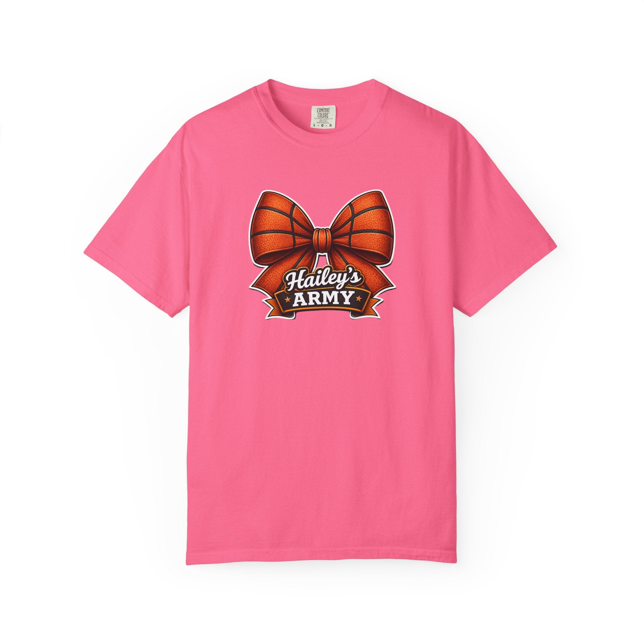 Hailey's Army Basketball Bow Tee