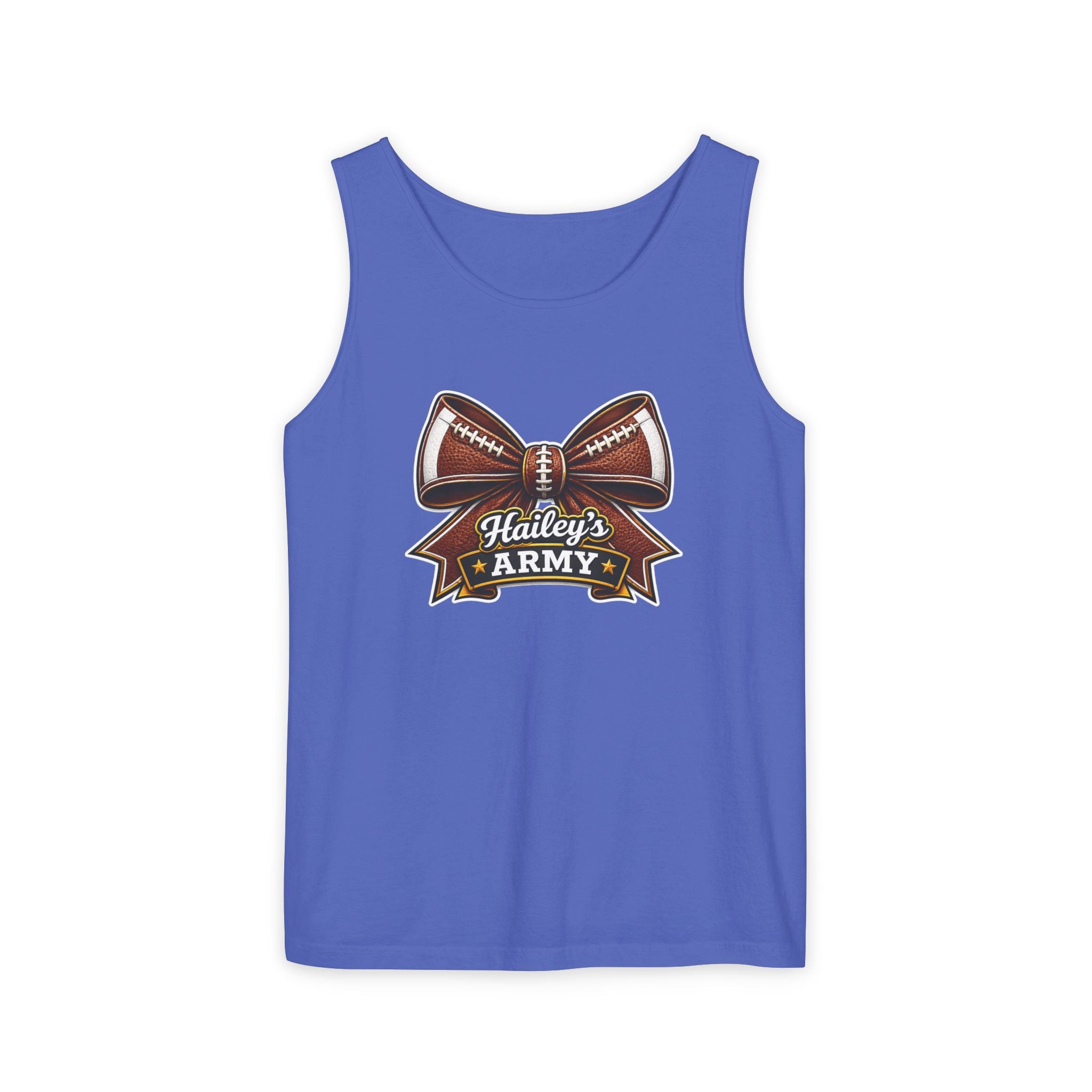 Hailey's Army Football Bow Tank Top