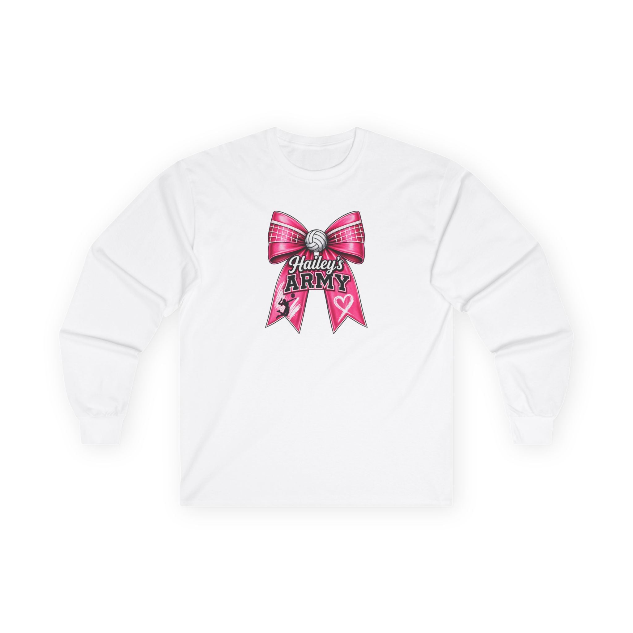 Hailey's Army Volleyball Bow Long Sleeve Tee