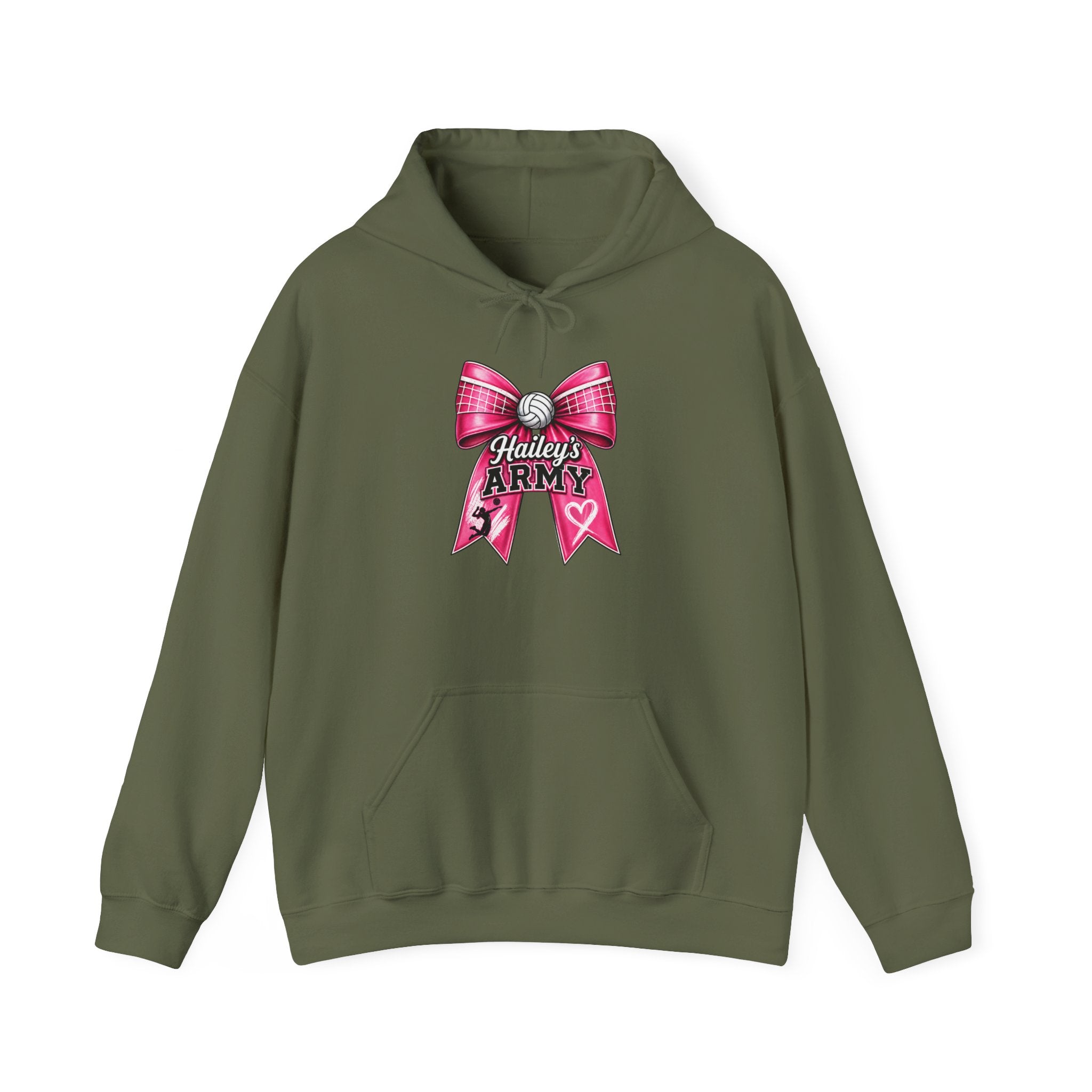 Hailey's Army Volleyball Bow Hoodie
