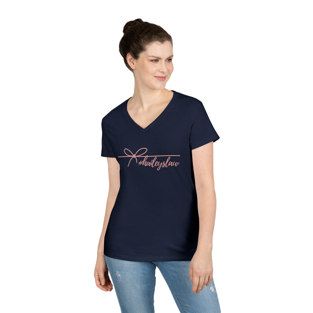 Hailey's Law Signature Script V-Neck Tee