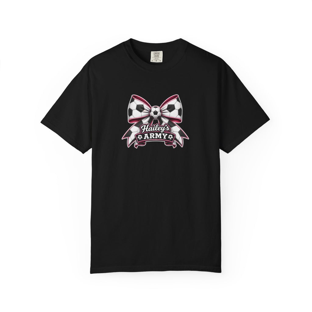 Hailey's Army Soccer Bow Tee