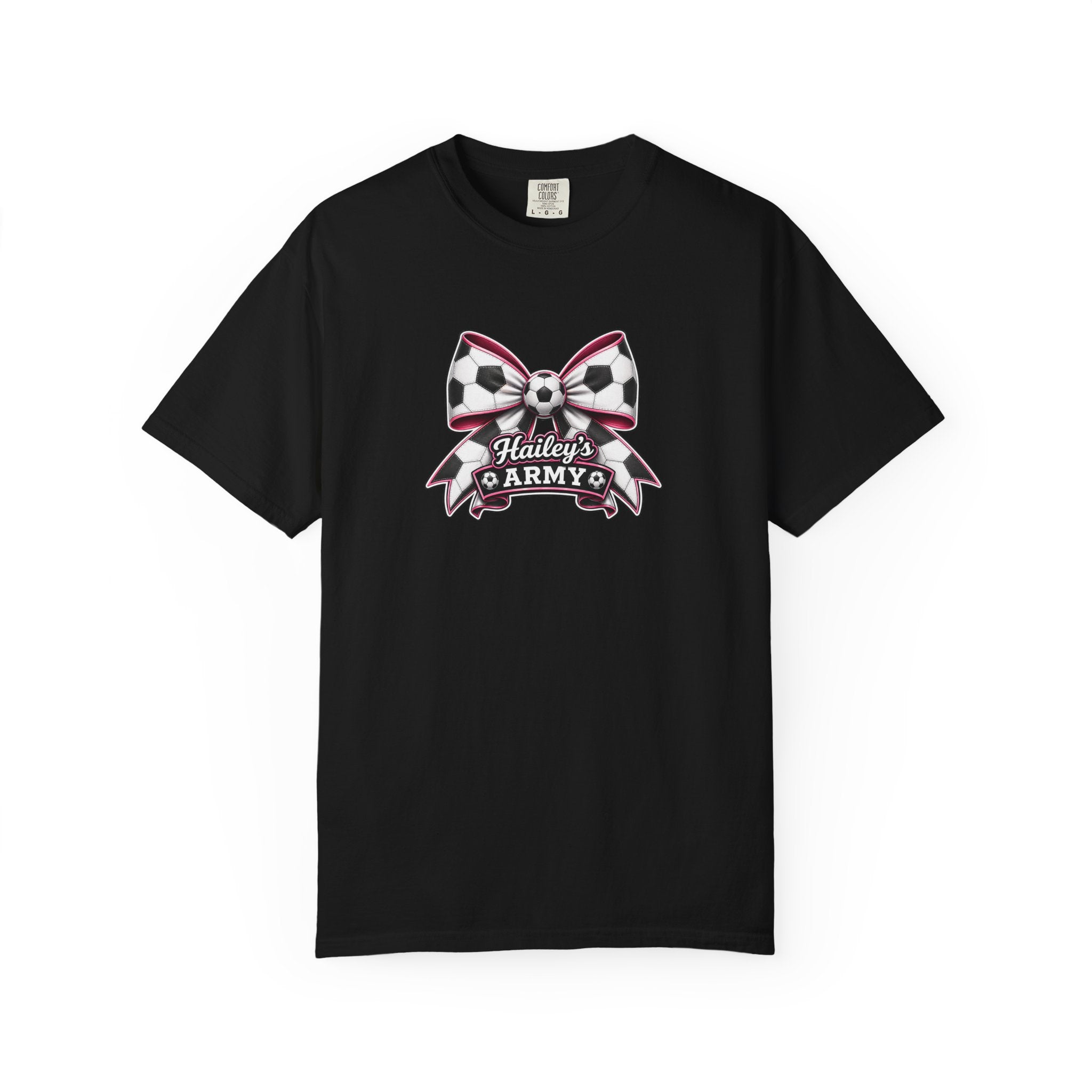 Hailey's Army Soccer Bow Tee