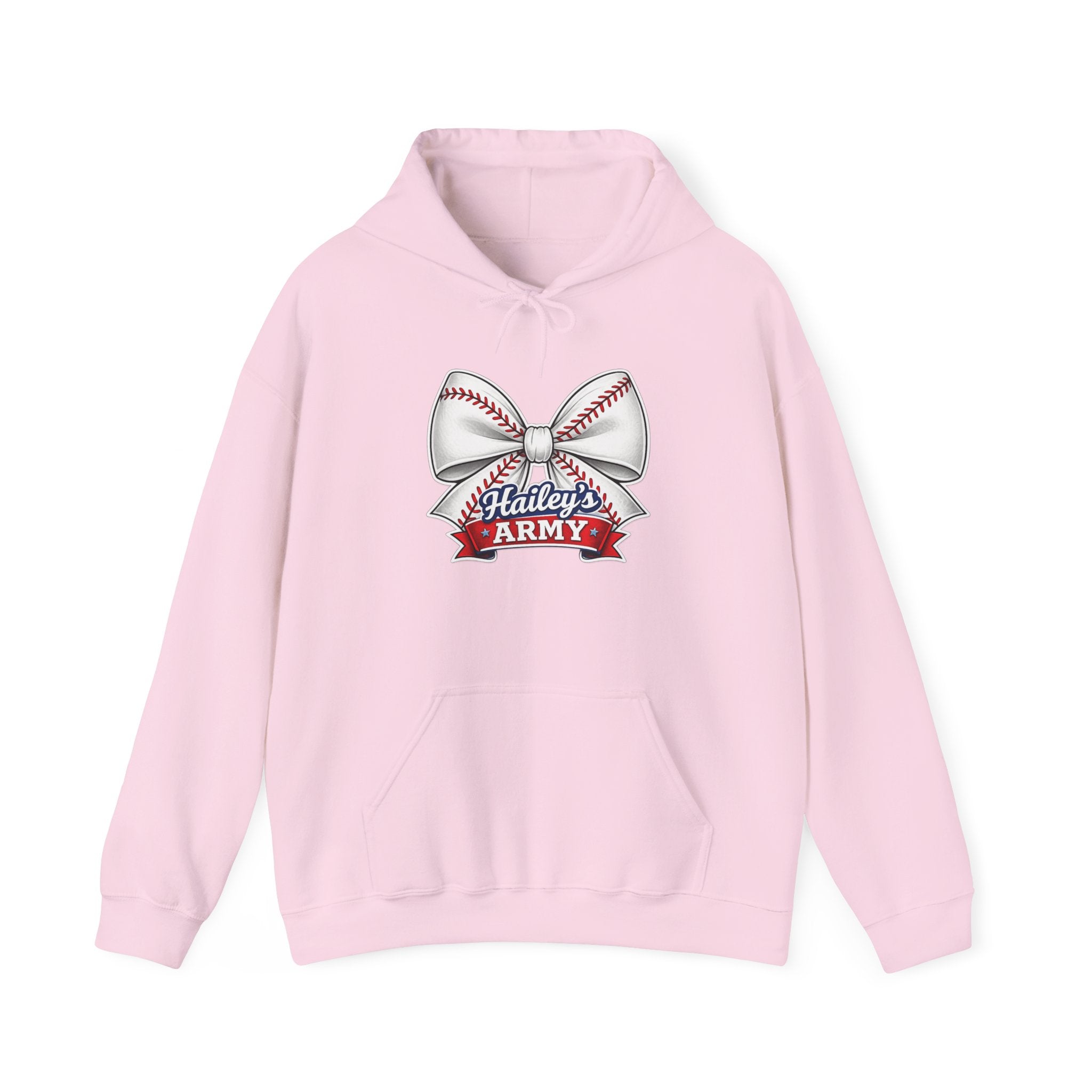 Hailey's Army Baseball Bow Hoodie