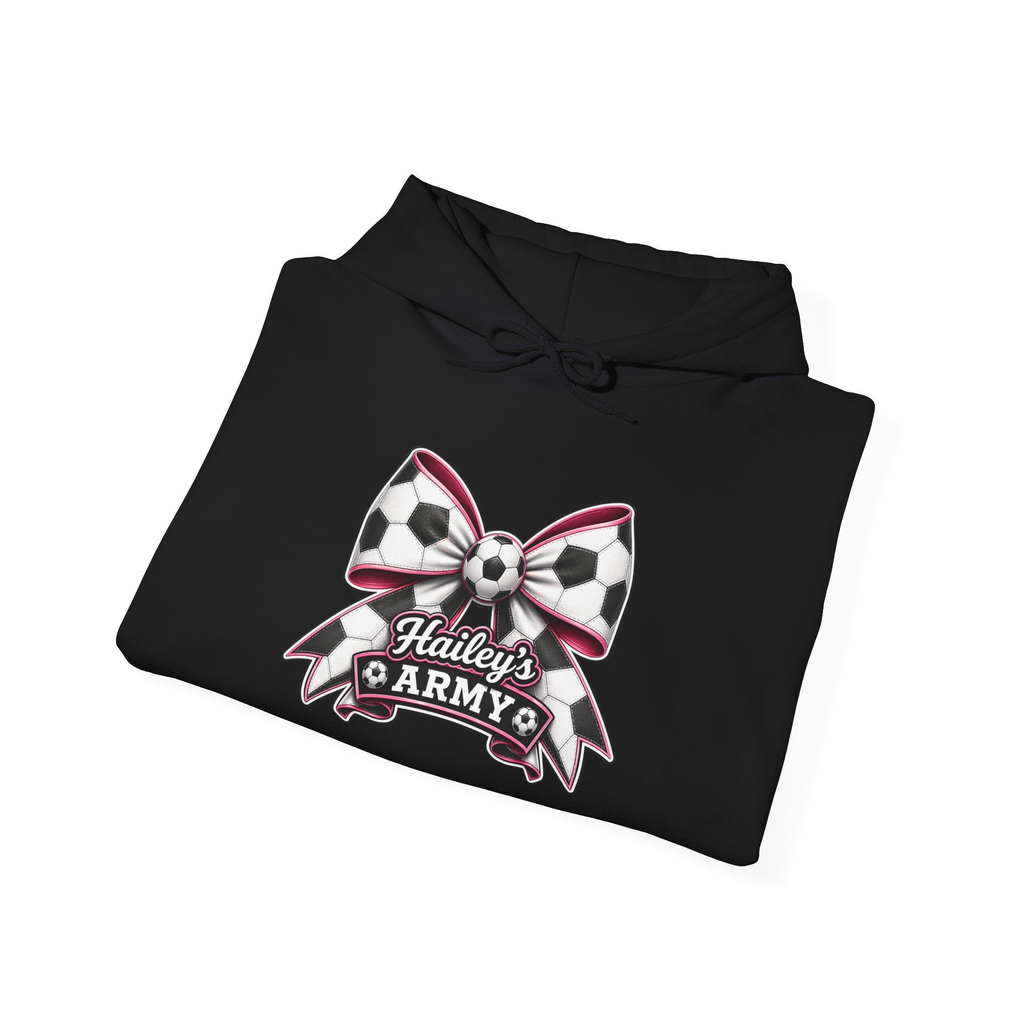 Hailey's Army Soccer Bow Hoodie
