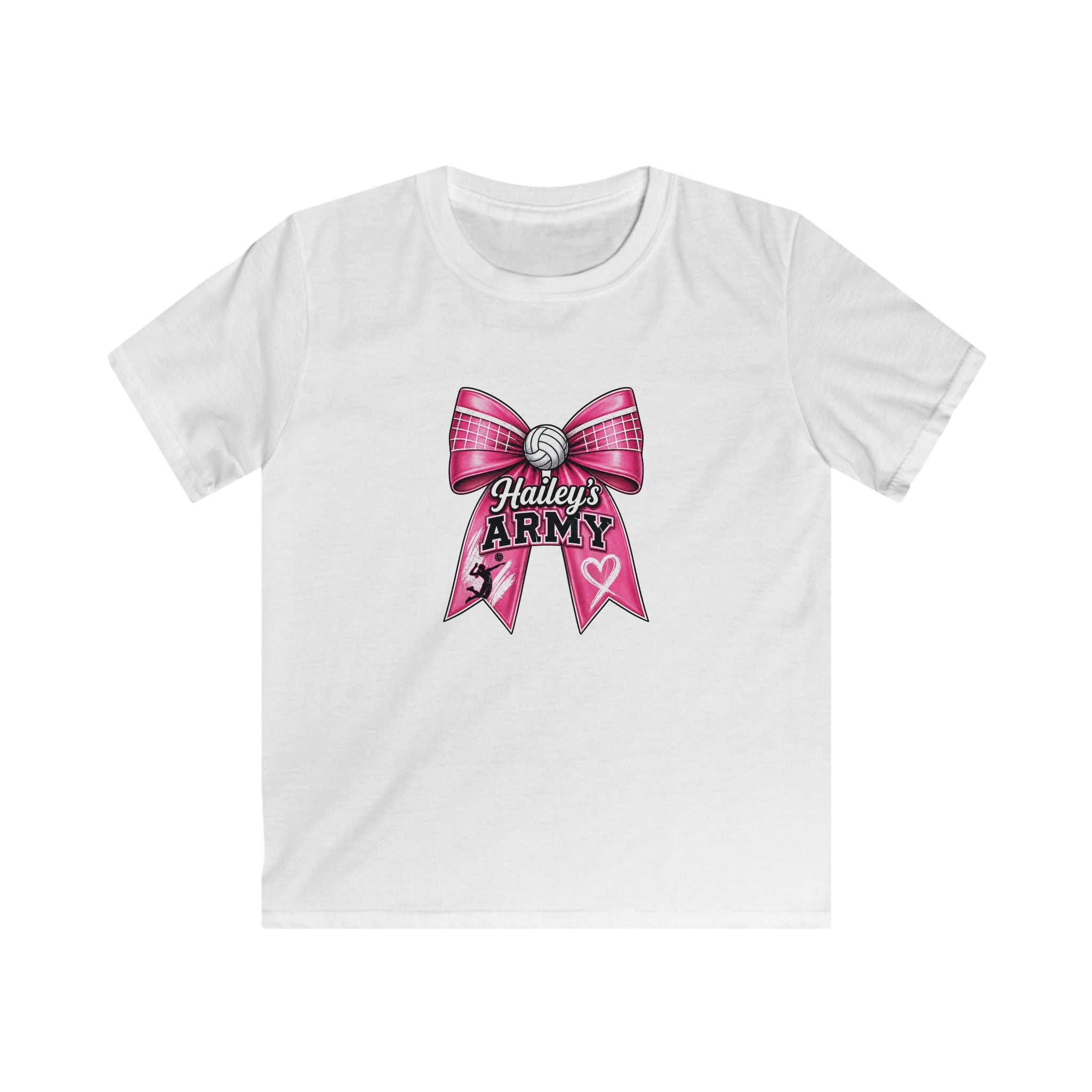 YOUTH - Hailey's Army Volleyball Bow Tee