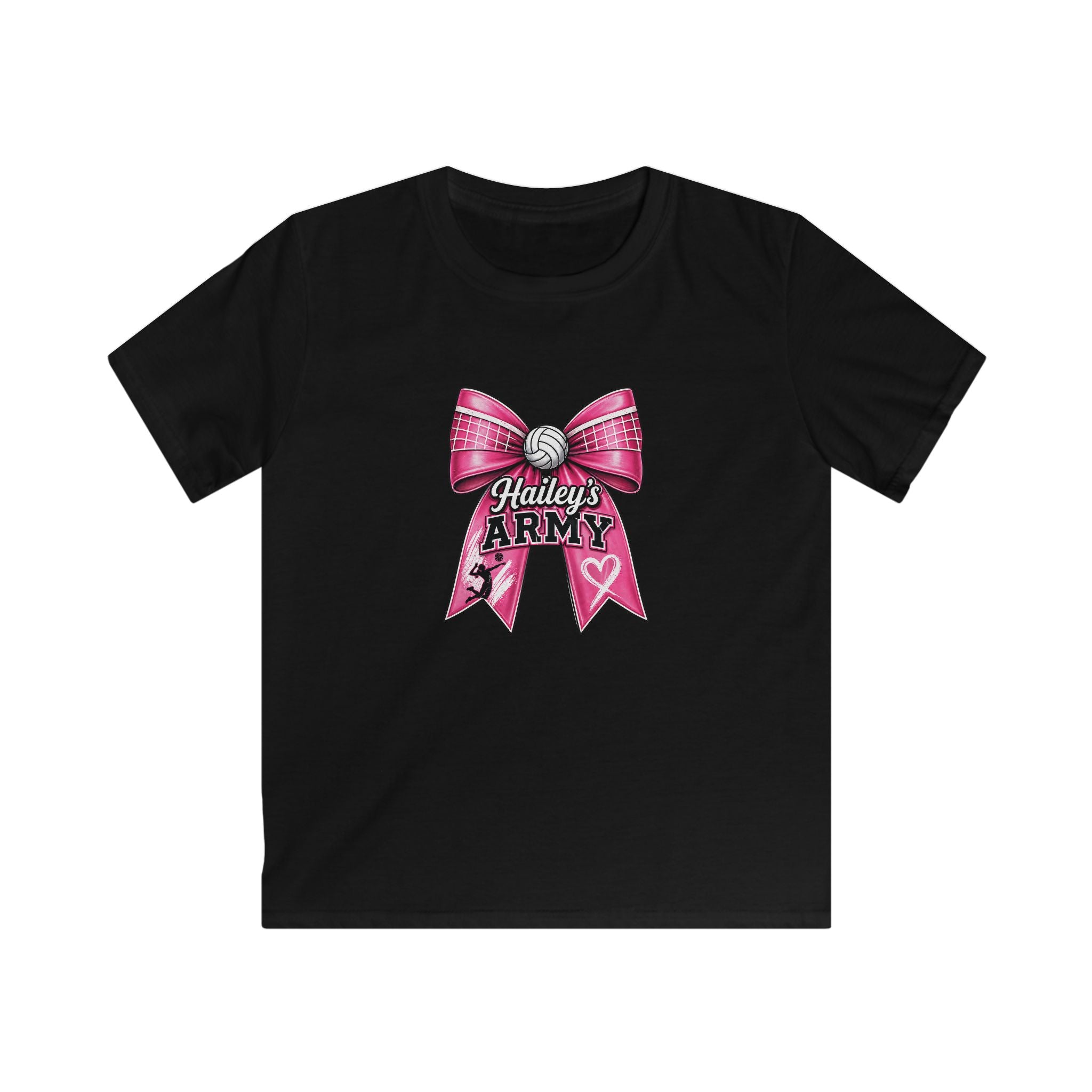 YOUTH - Hailey's Army Volleyball Bow Tee