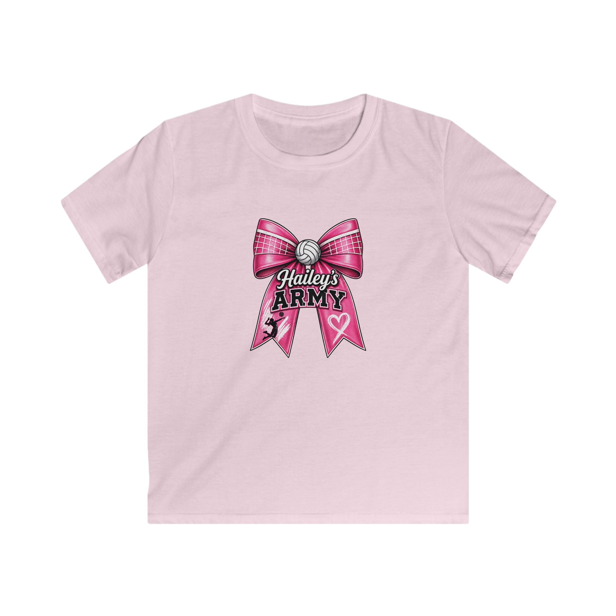 YOUTH - Hailey's Army Volleyball Bow Tee