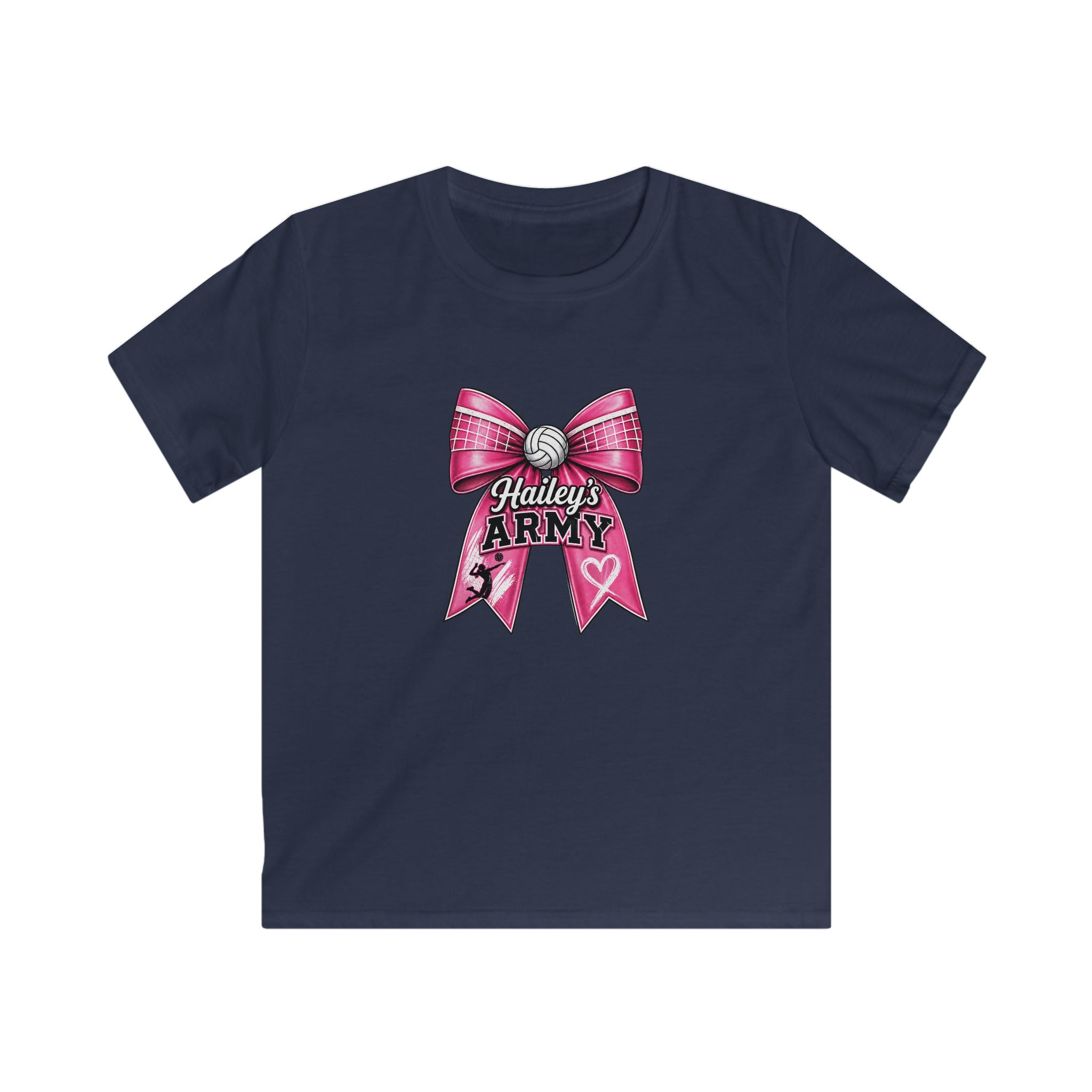YOUTH - Hailey's Army Volleyball Bow Tee