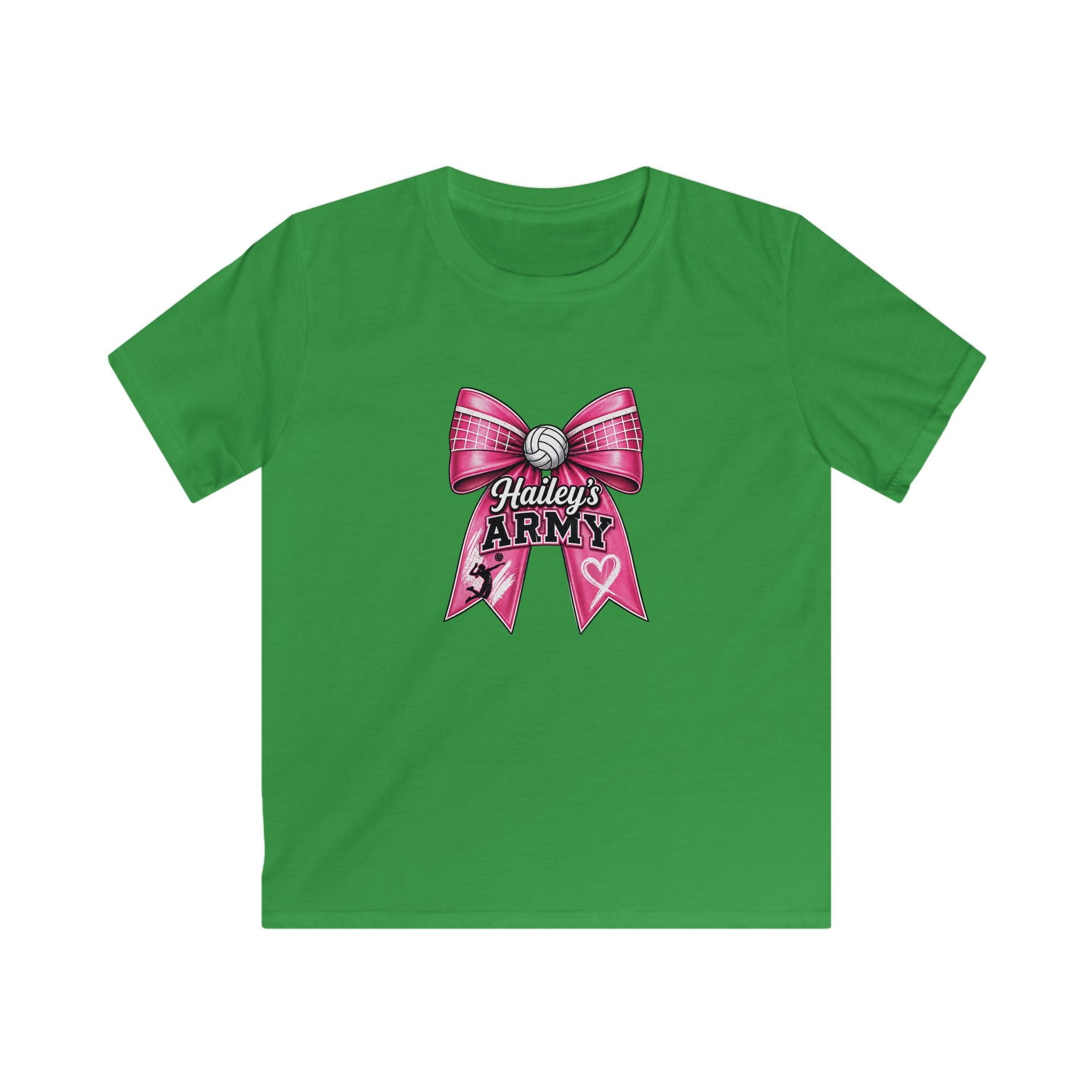 YOUTH - Hailey's Army Volleyball Bow Tee