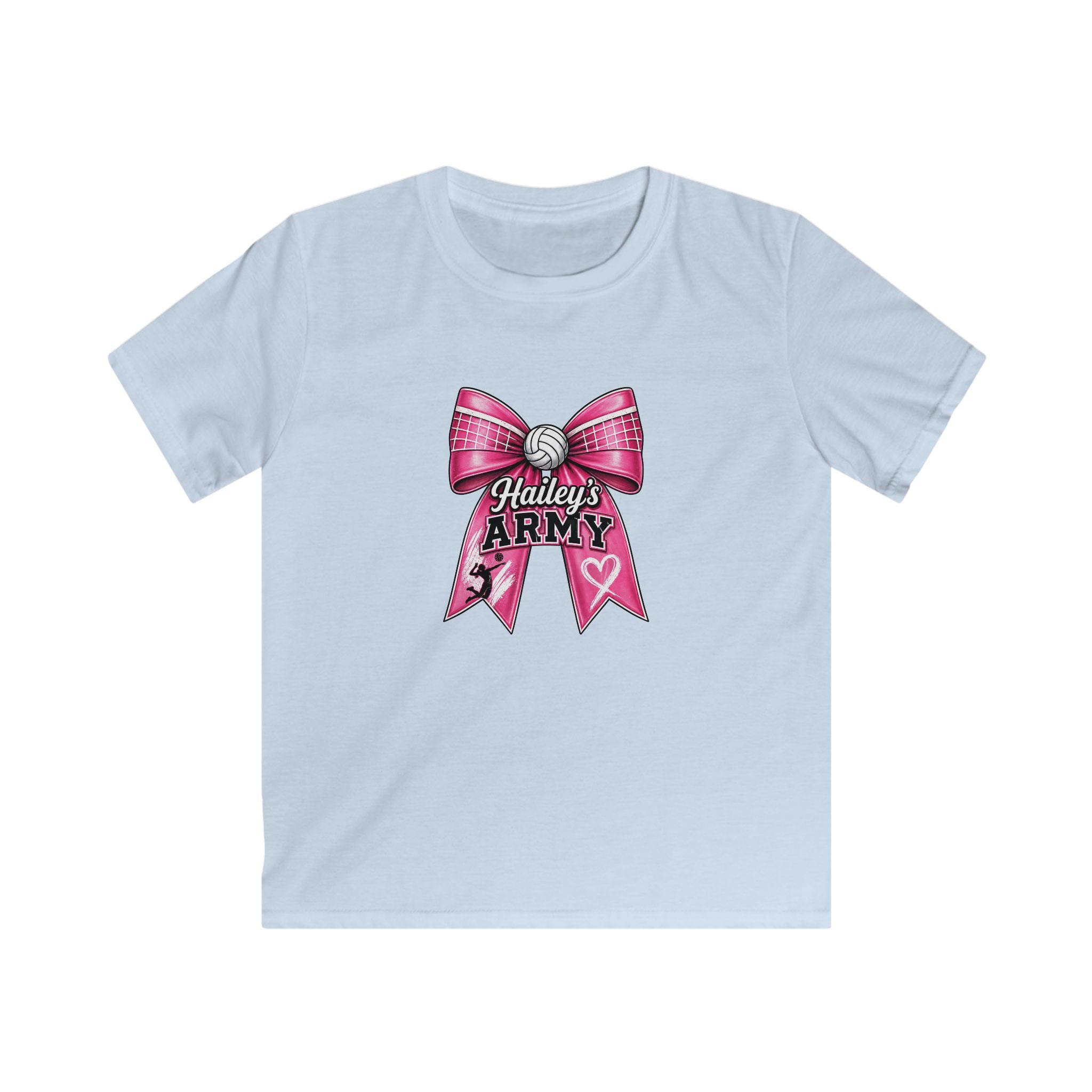 YOUTH - Hailey's Army Volleyball Bow Tee