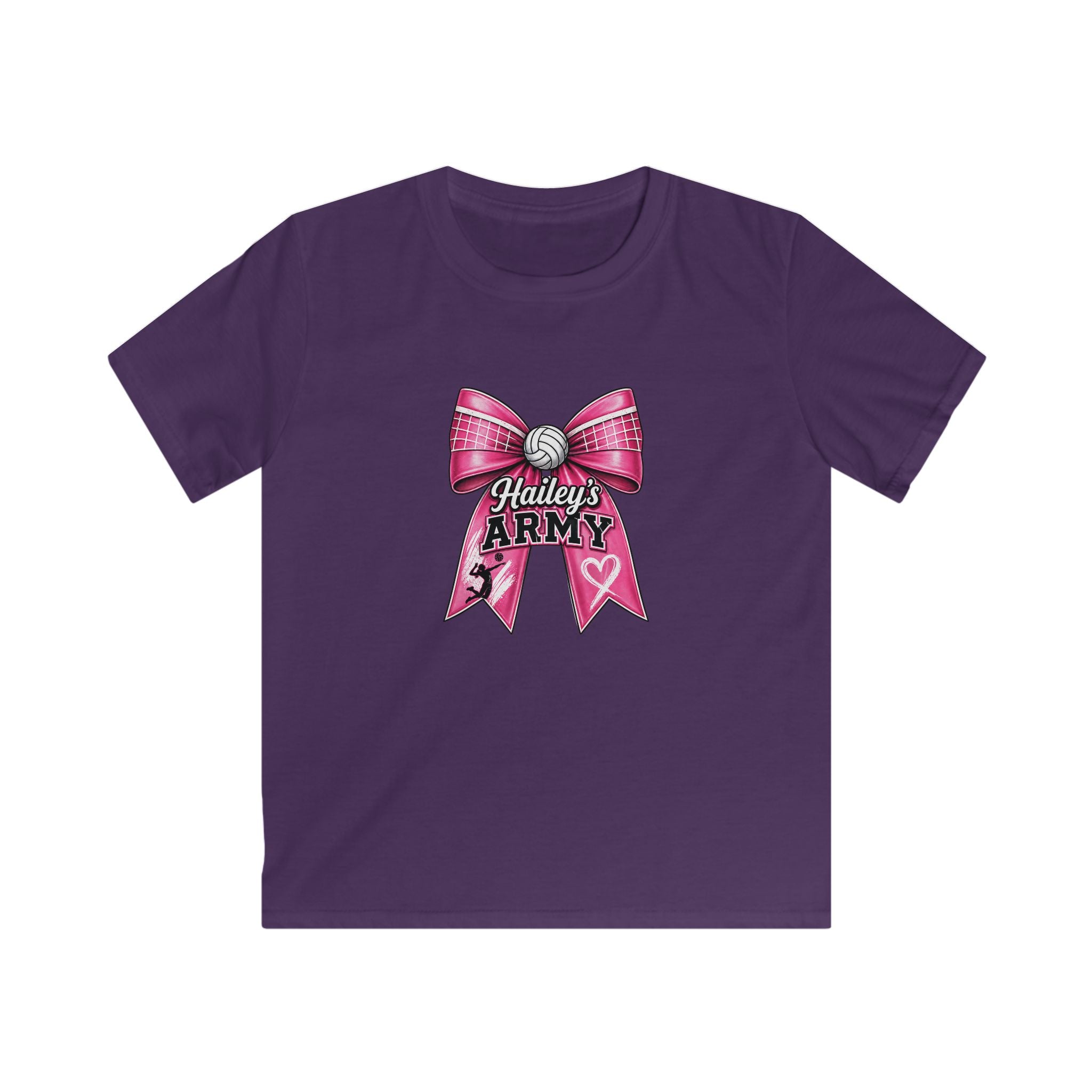 YOUTH - Hailey's Army Volleyball Bow Tee