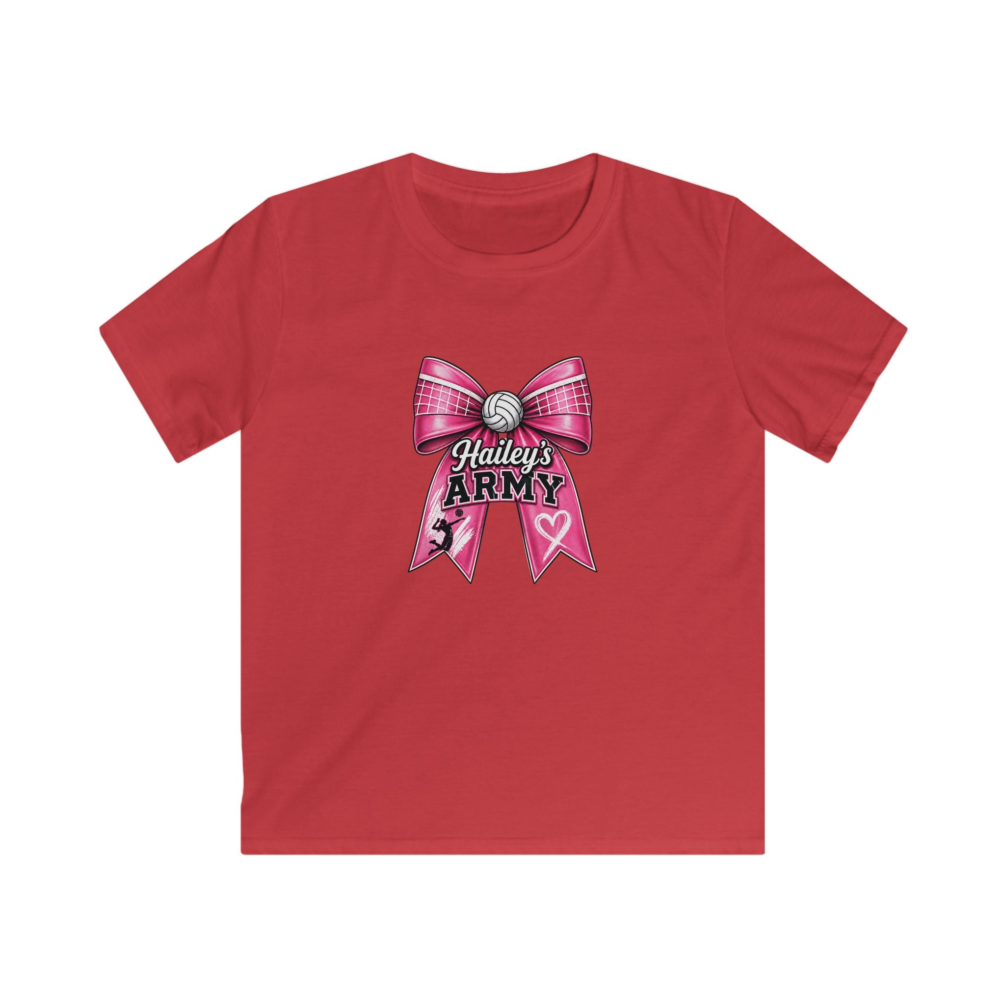 YOUTH - Hailey's Army Volleyball Bow Tee