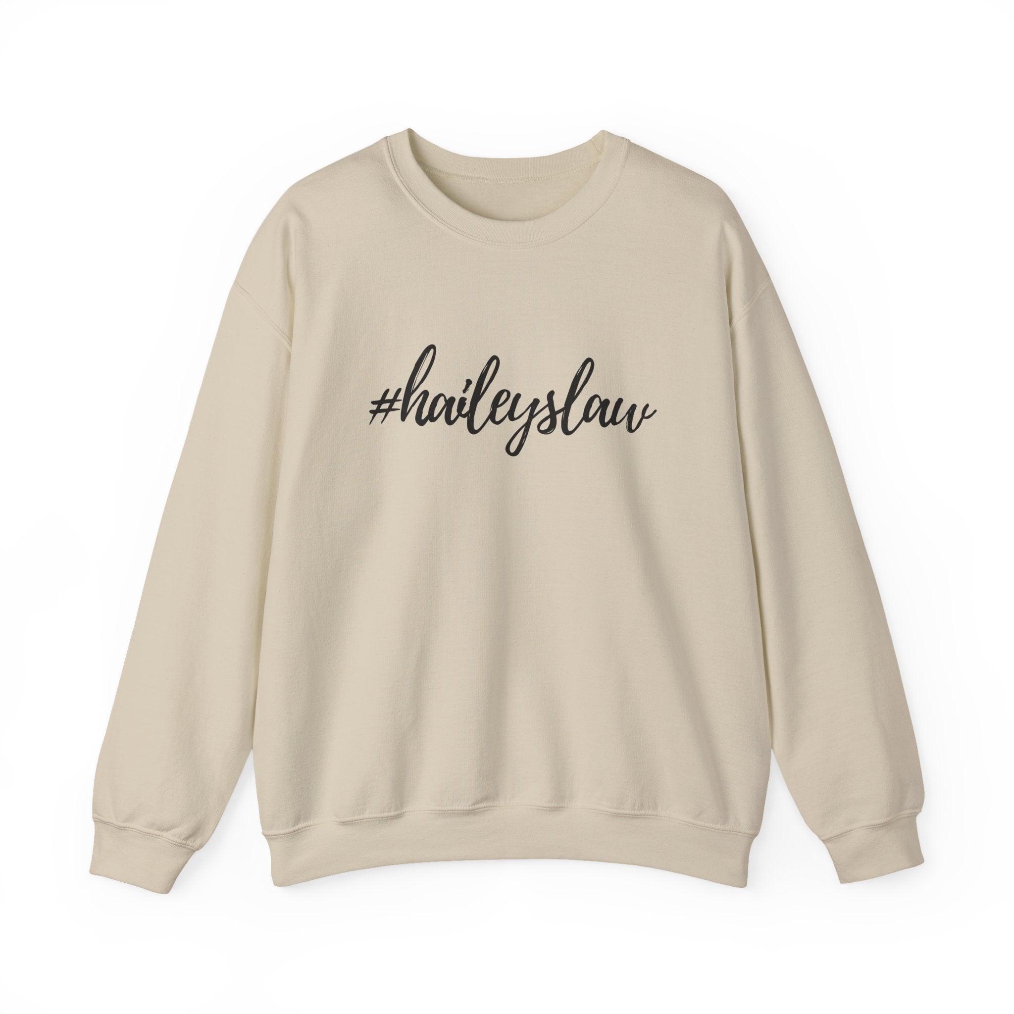 #haileyslaw Hashtag Crewneck Sweatshirt