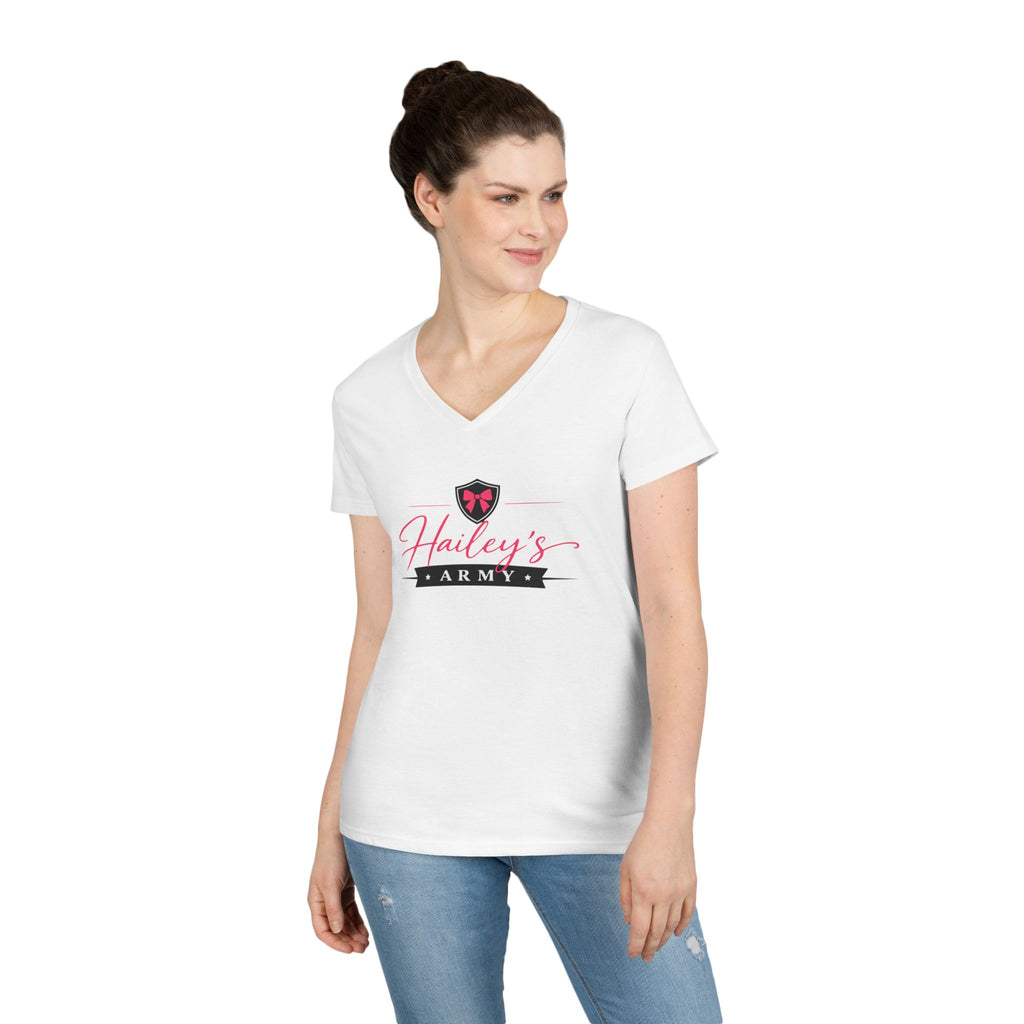 Hailey's Army Logo V-Neck Tee