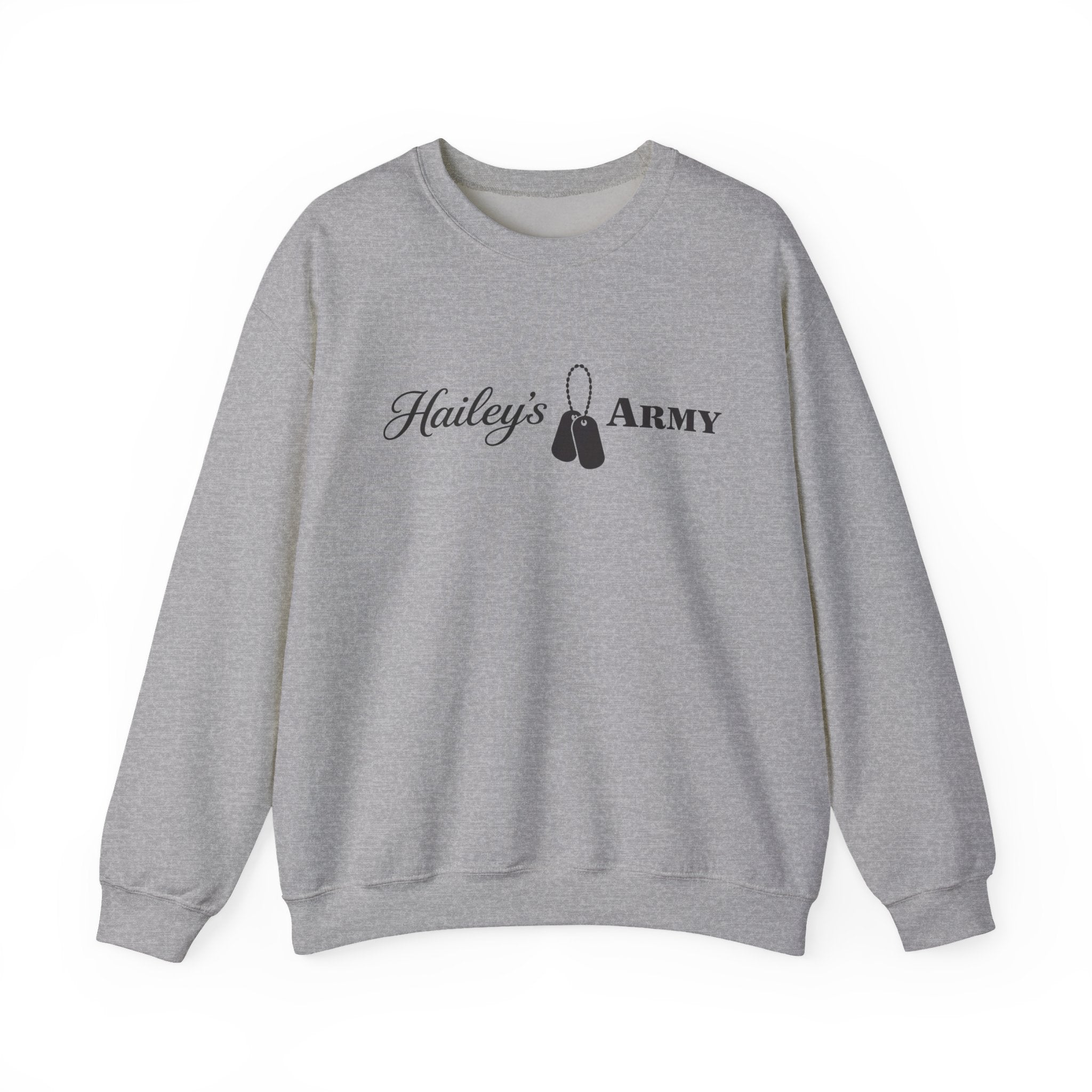 Hailey’s Army Dog Tag Crewneck Sweatshirt