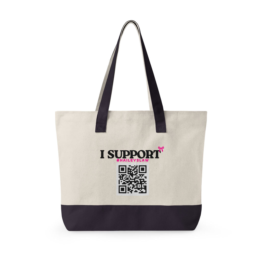 Hailey's Army Zippered Canvas Tote - QR Petition