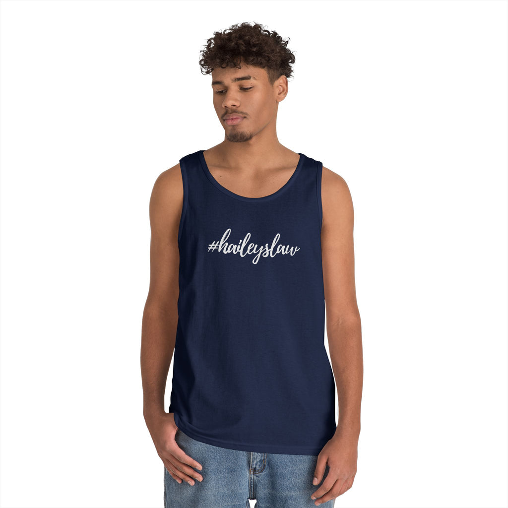 #haileyslaw Hashtag Tank Top