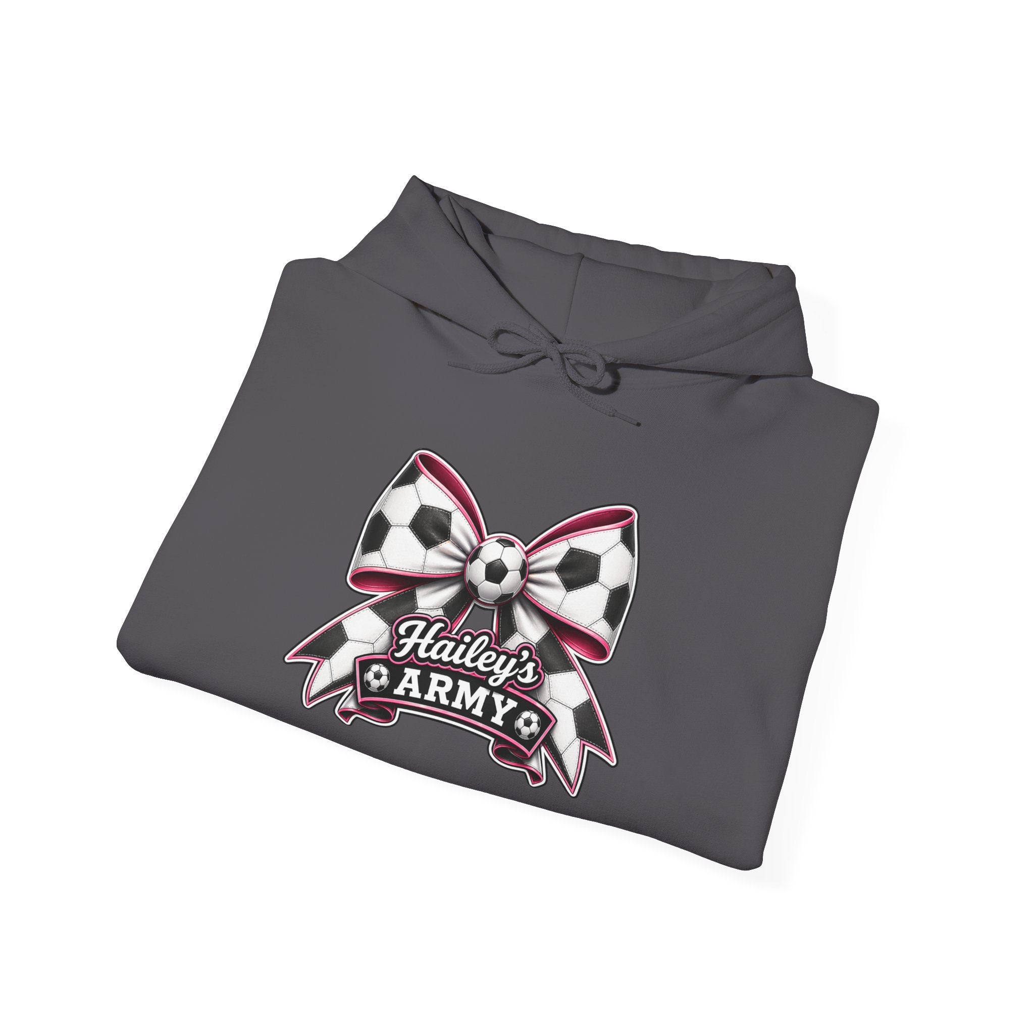 Hailey's Army Soccer Bow Hoodie