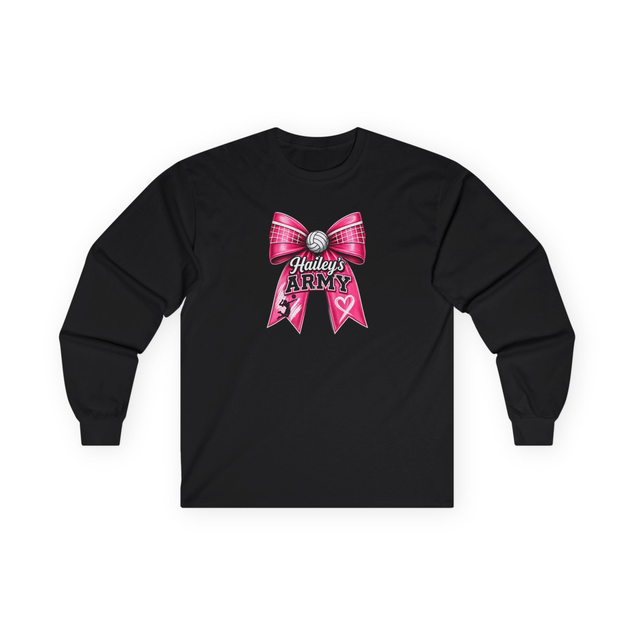 Hailey's Army Volleyball Bow Long Sleeve Tee
