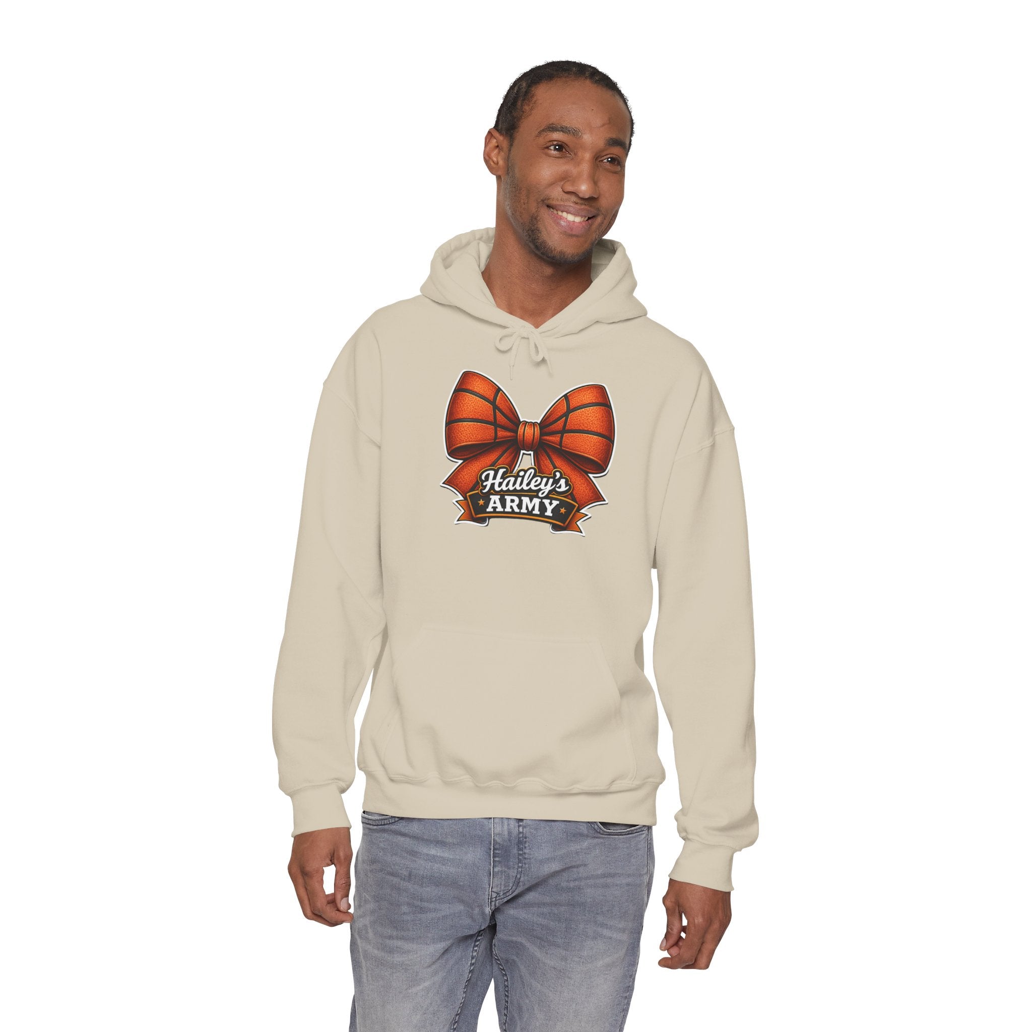 Hailey's Army Basketball Bow Hoodie