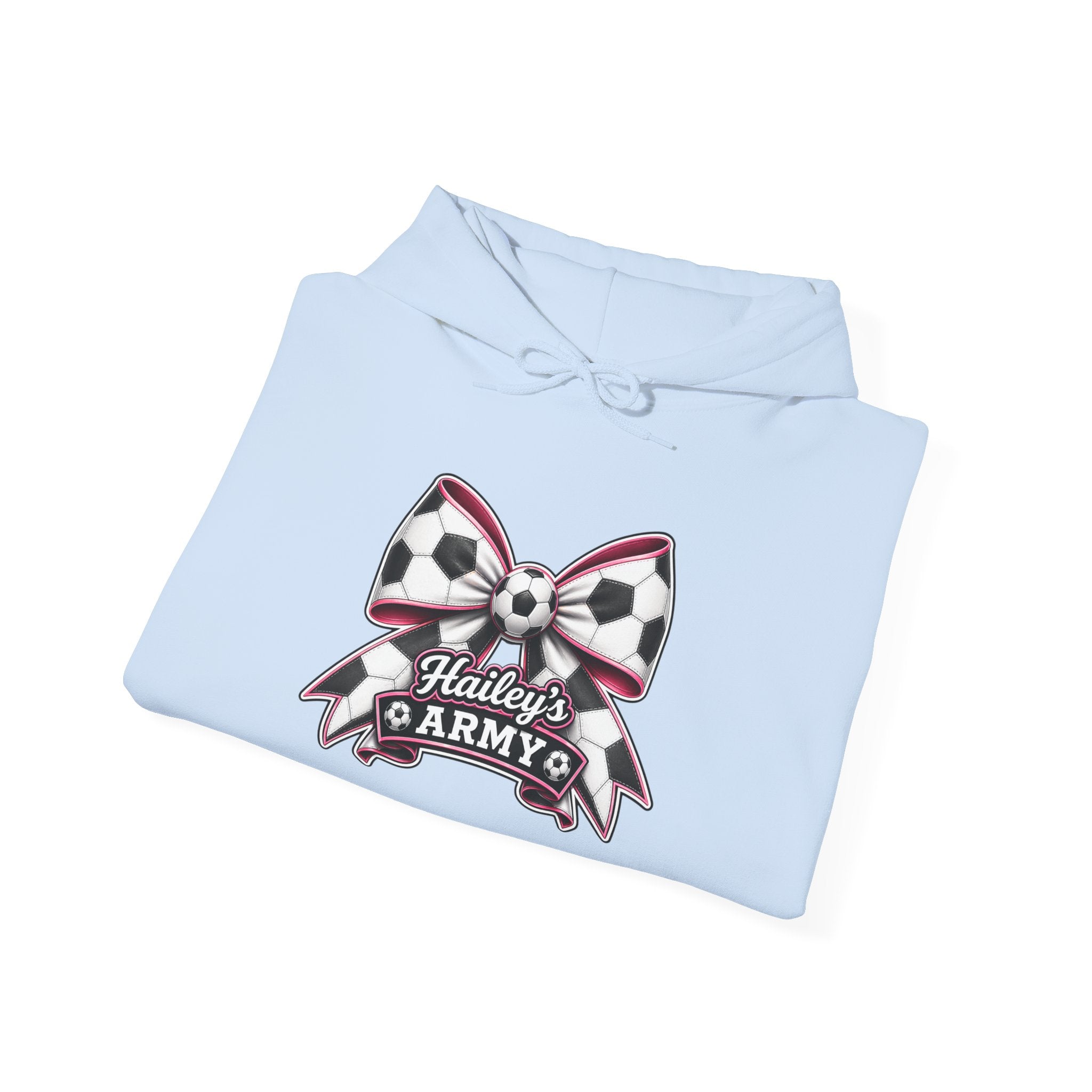 Hailey's Army Soccer Bow Hoodie
