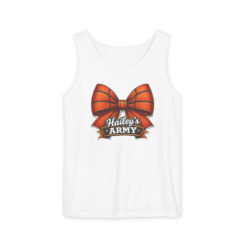 Hailey's Army Basketball Bow Tank