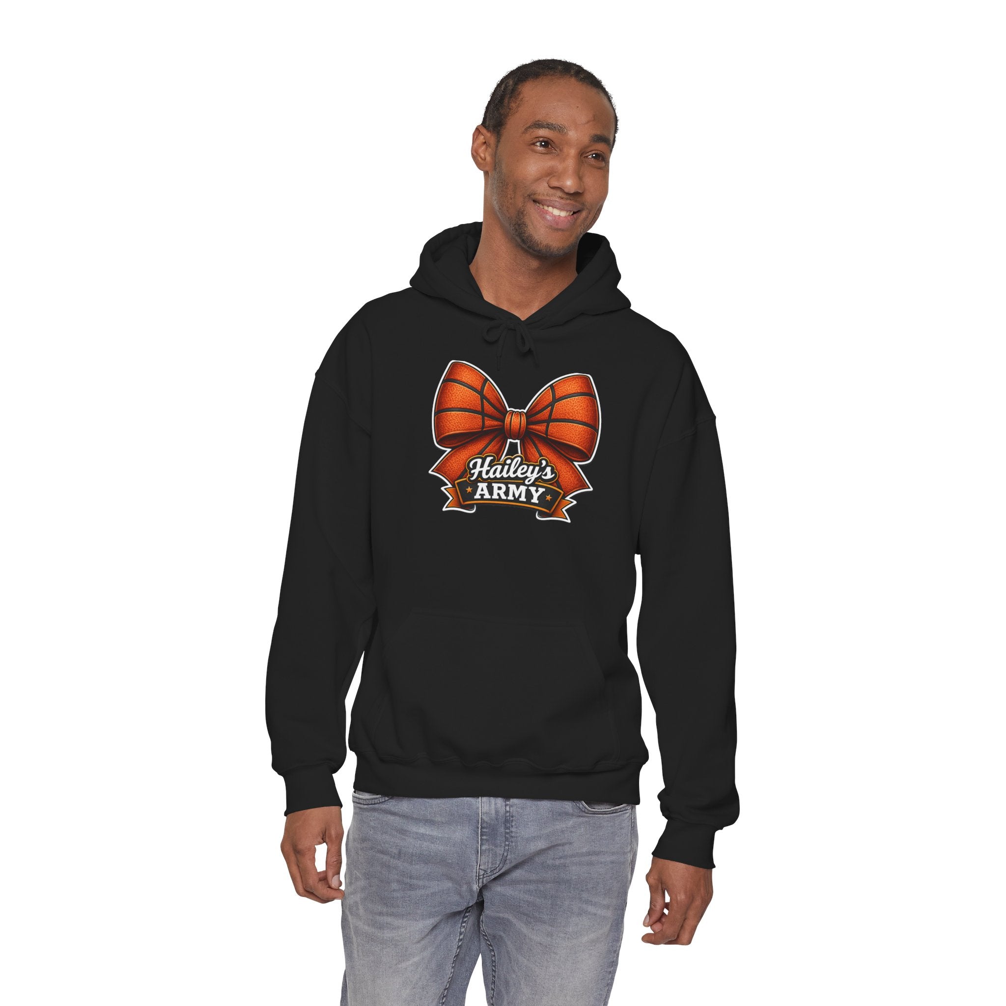 Hailey's Army Basketball Bow Hoodie
