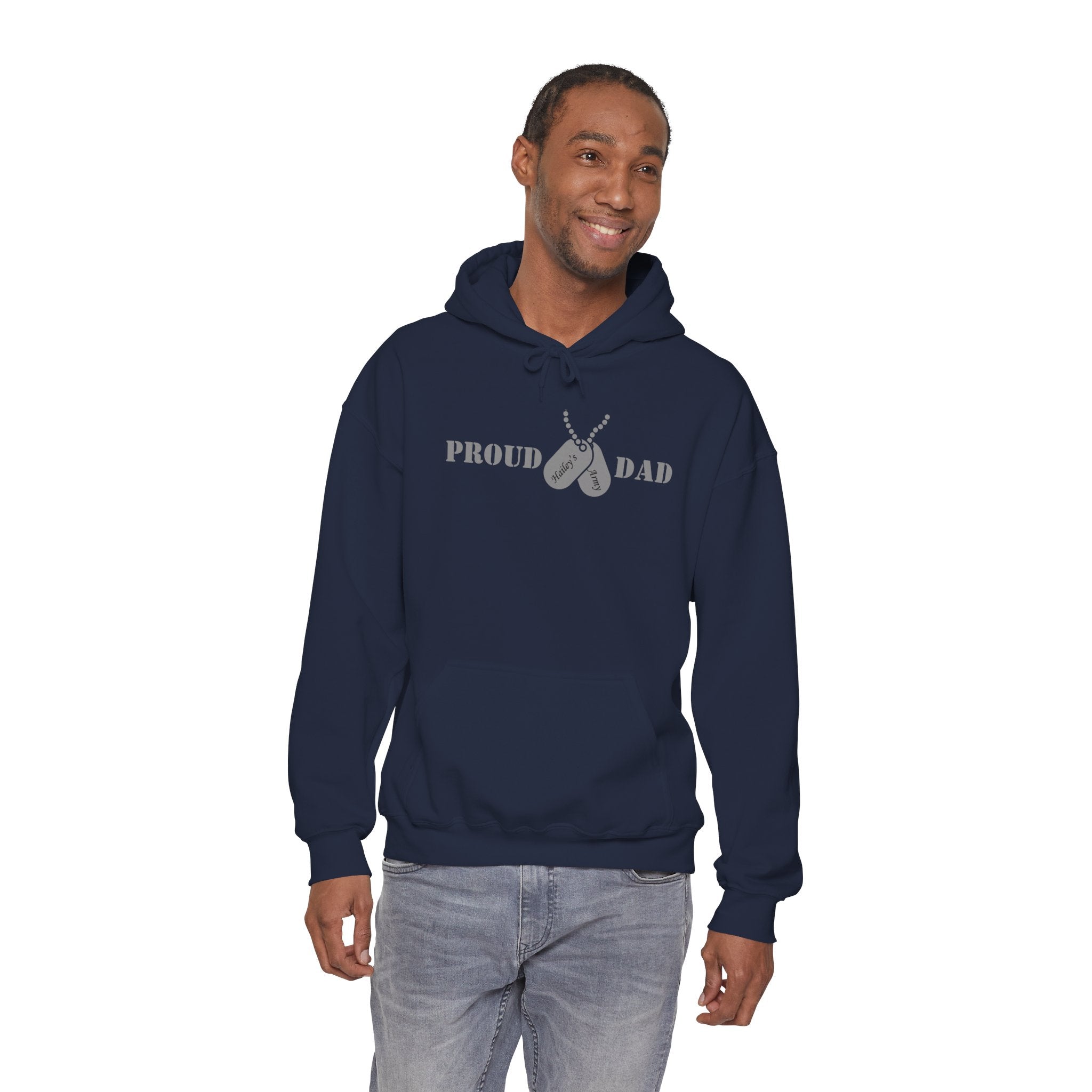 Proud Dad Dog Tag Hoodie