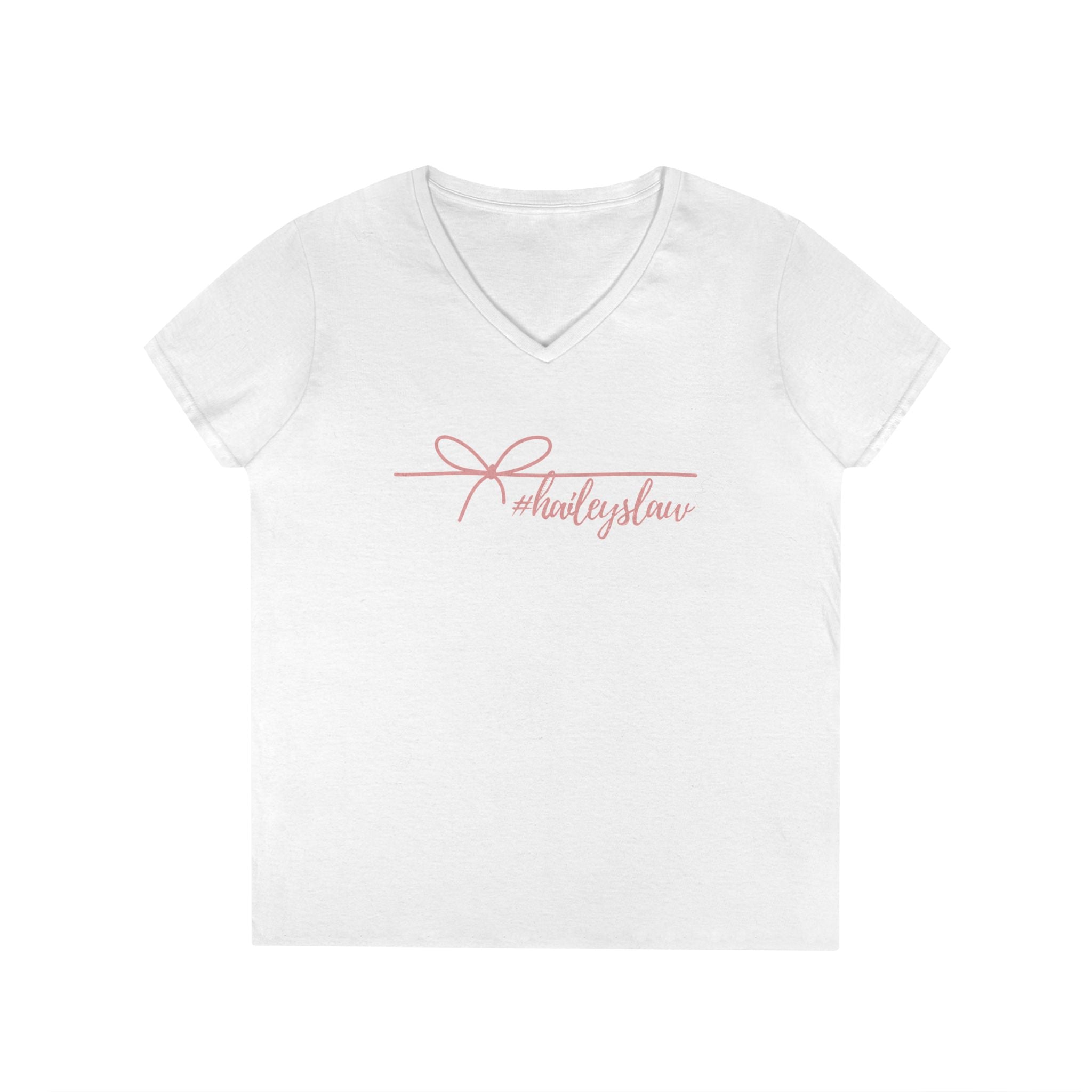 Hailey's Law Signature Script V-Neck Tee