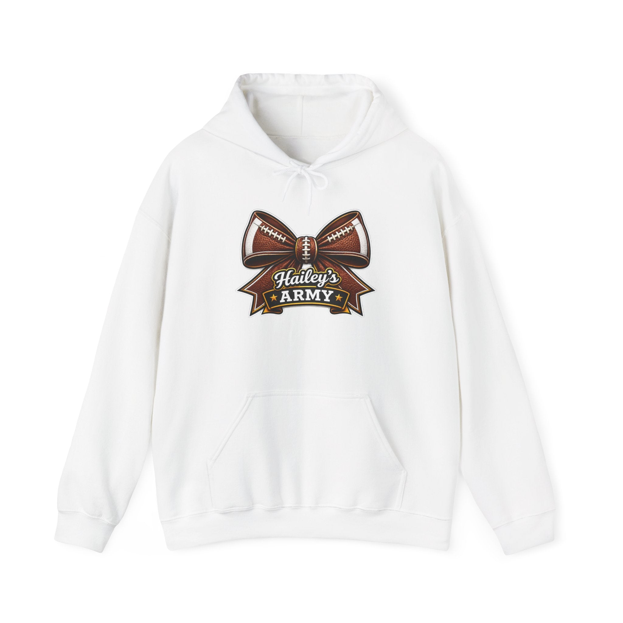 Hailey's Army Football Bow Hoodie