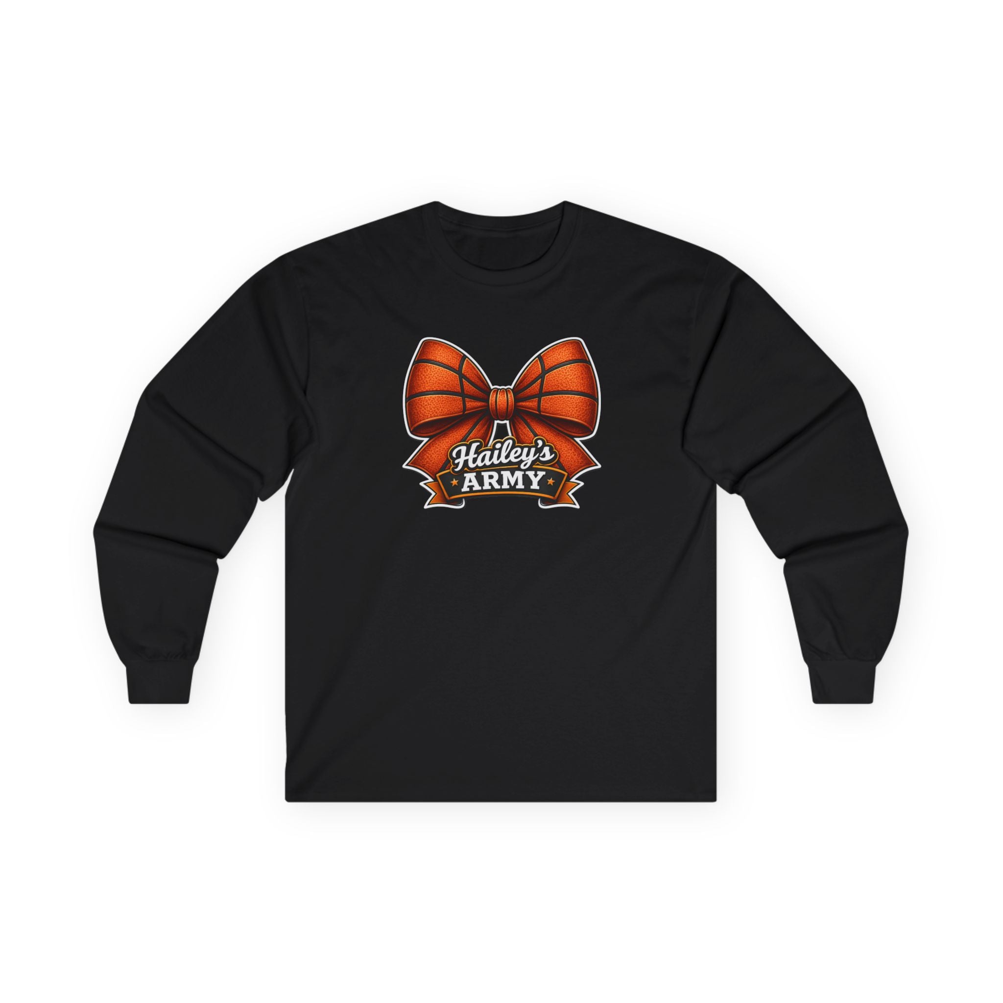 Hailey's Army Basketball Bow Long Sleeve Tee