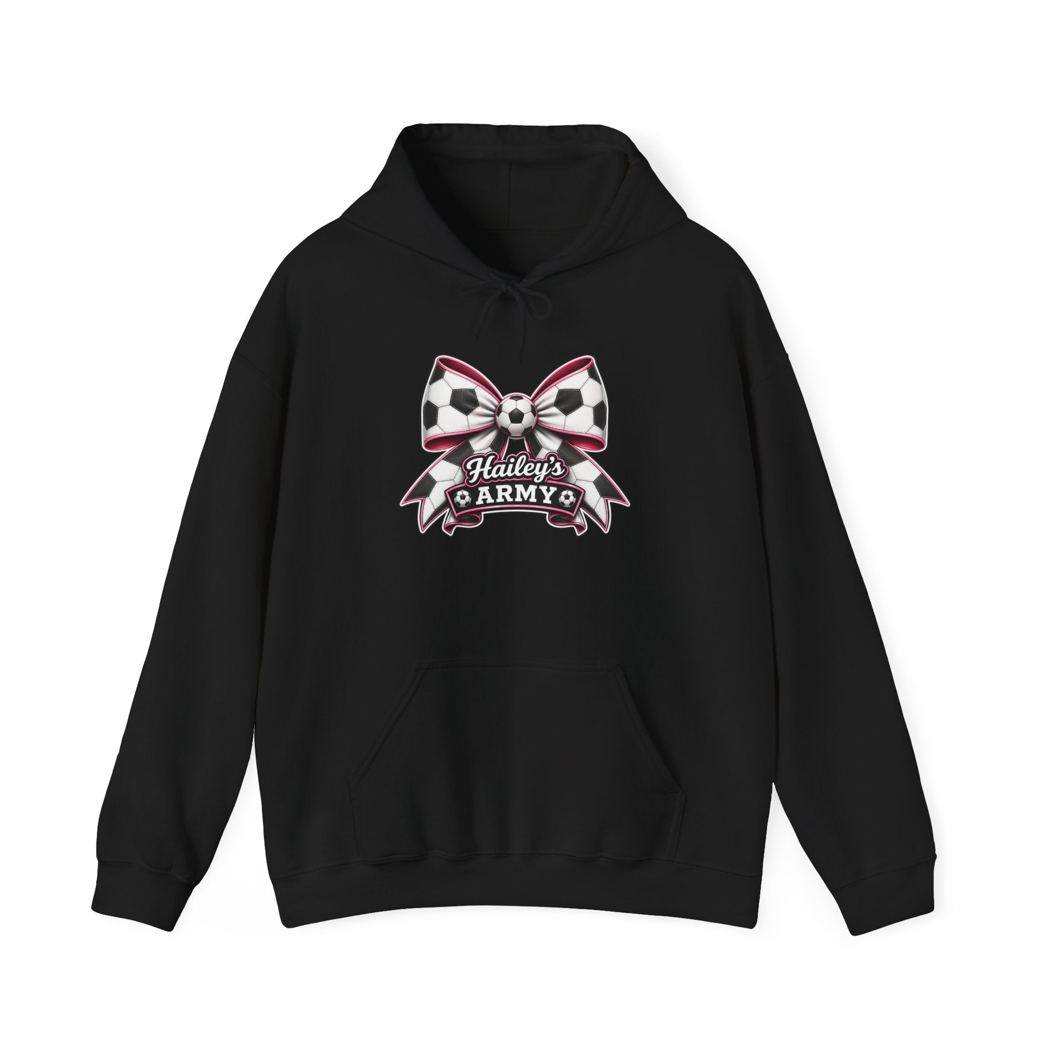 Hailey's Army Soccer Bow Hoodie