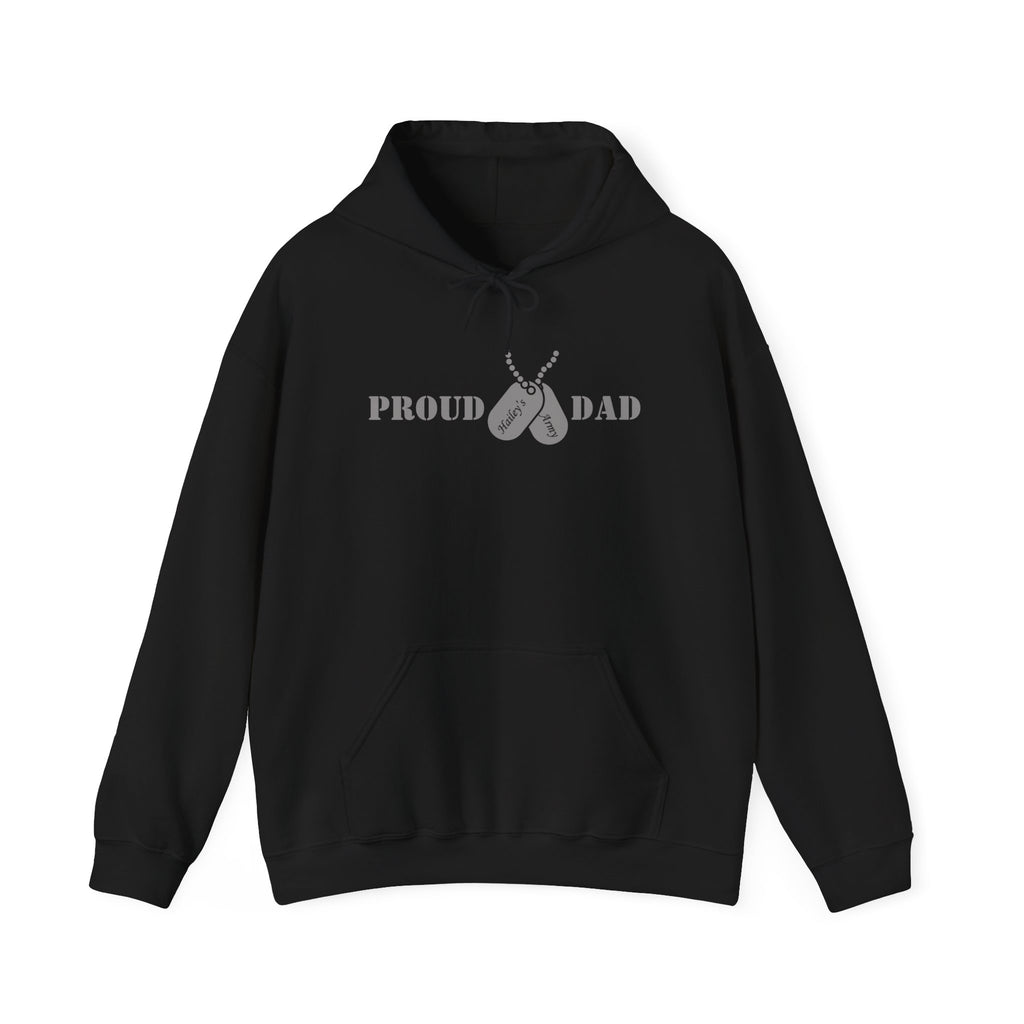 Proud Dad Dog Tag Hoodie