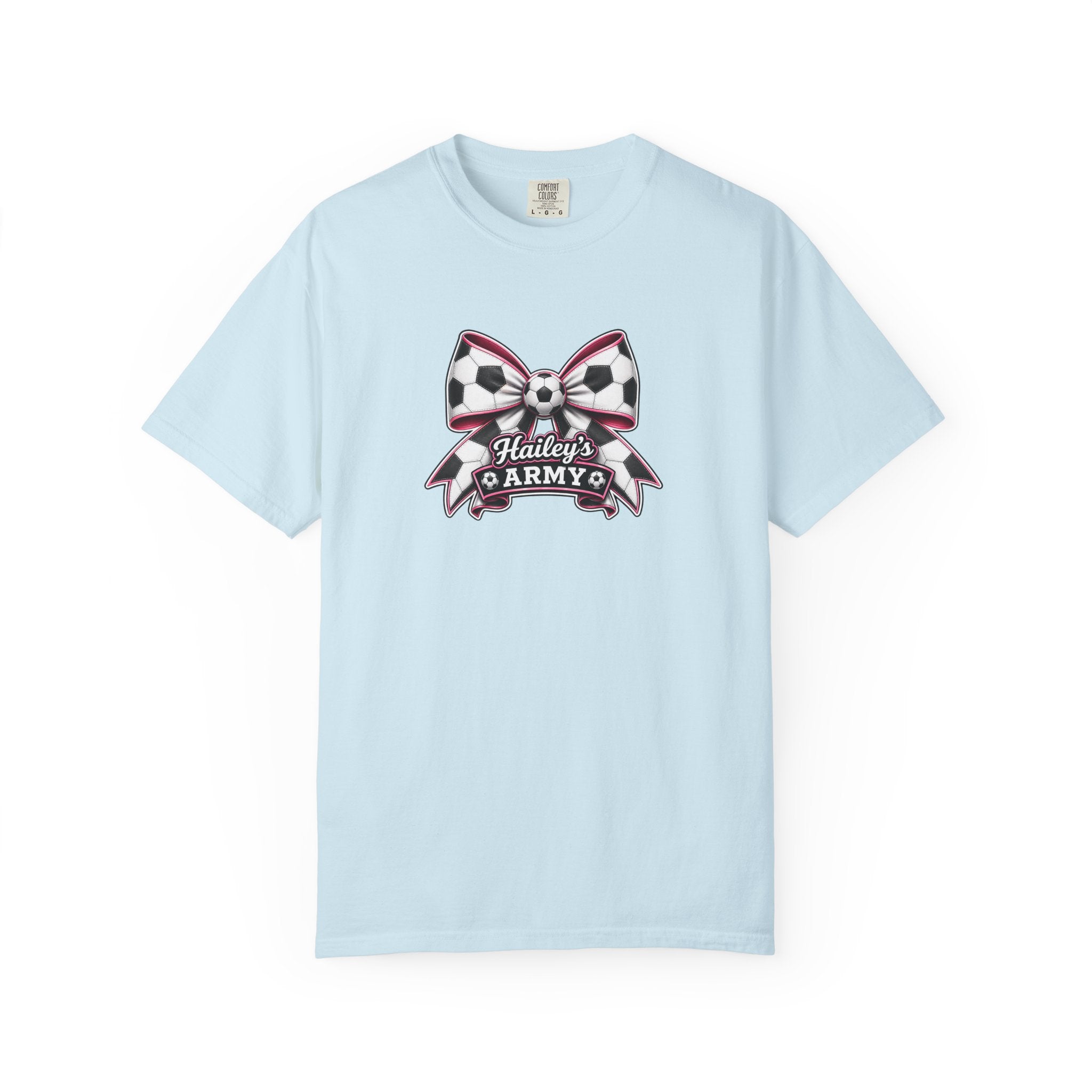 Hailey's Army Soccer Bow Tee