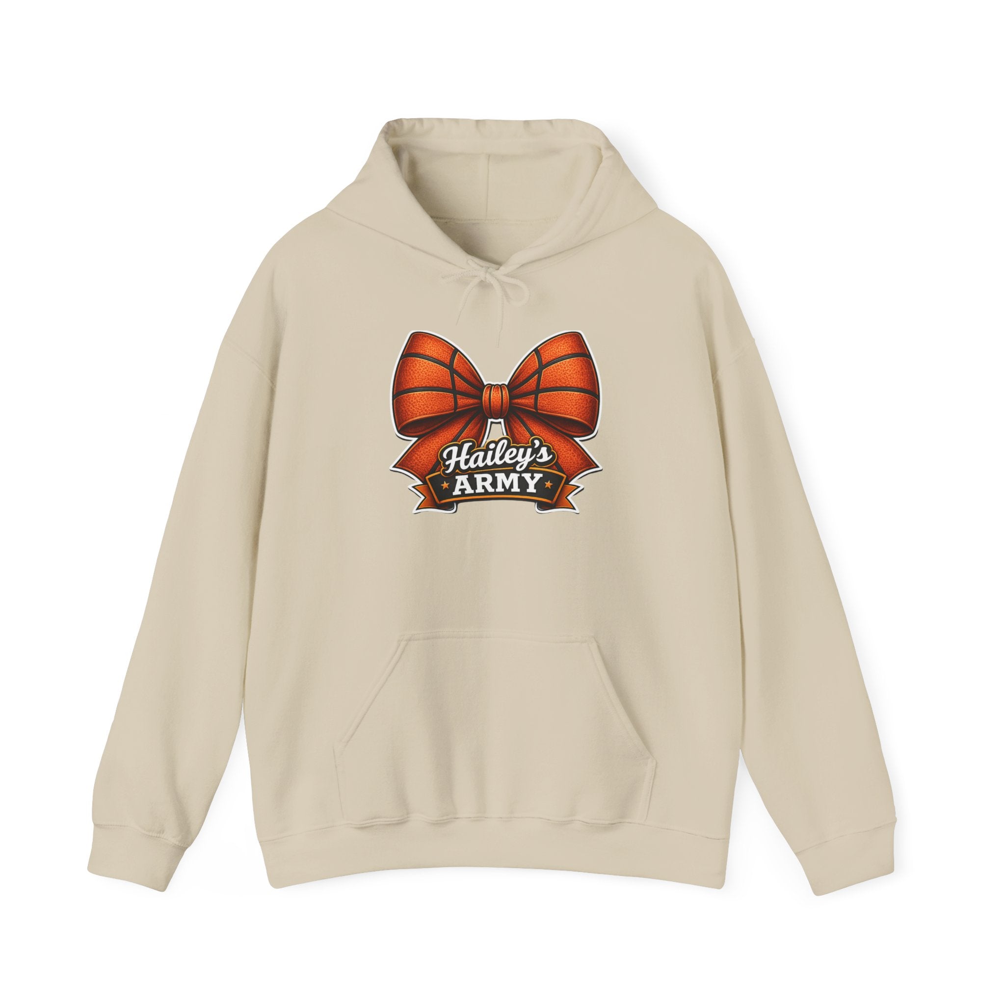 Hailey's Army Basketball Bow Hoodie