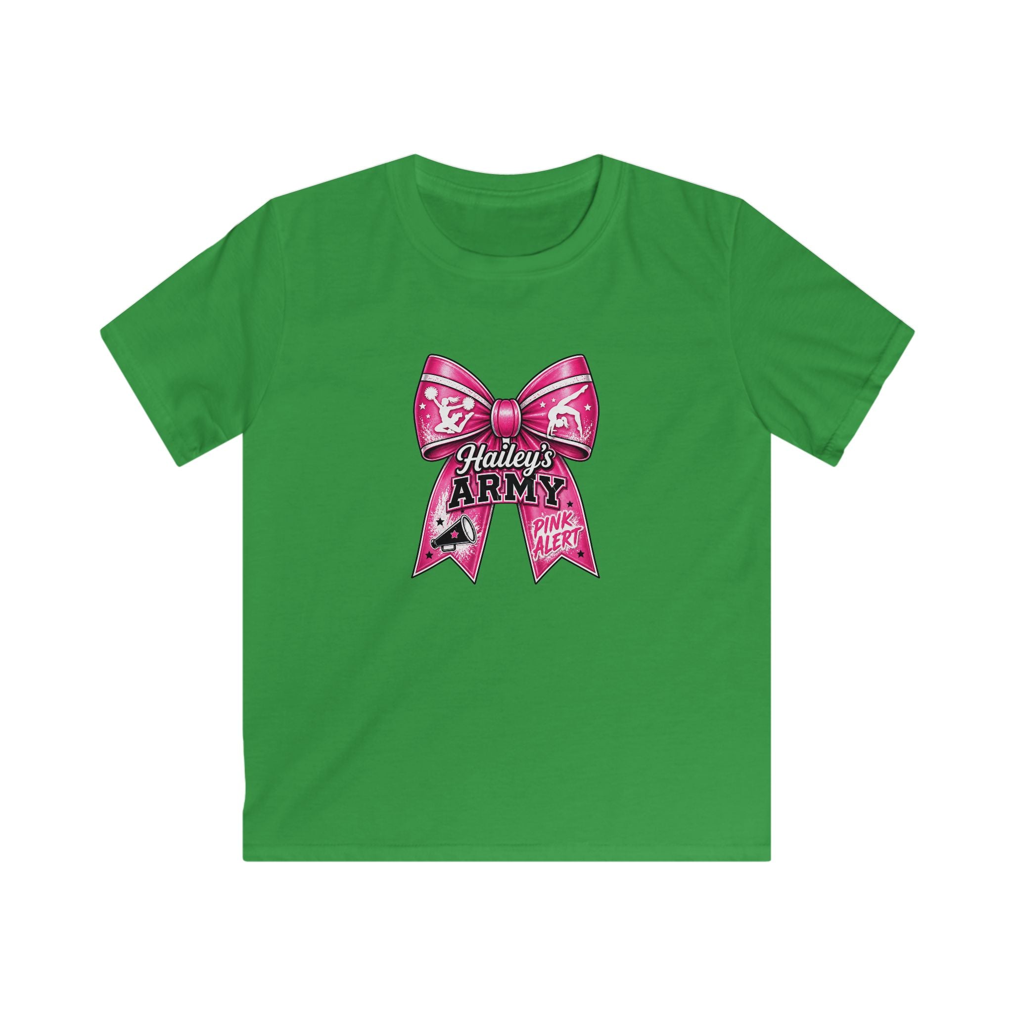 YOUTH - Hailey's Army Cheer/Gymnastics Bow Tee
