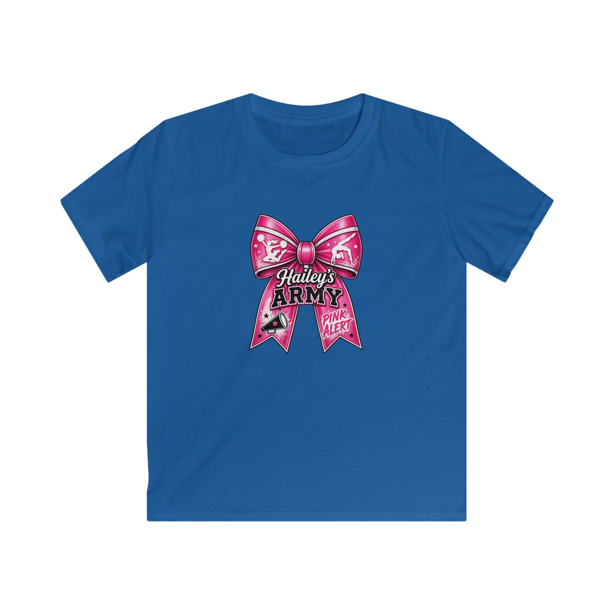 YOUTH - Hailey's Army Cheer/Gymnastics Bow Tee