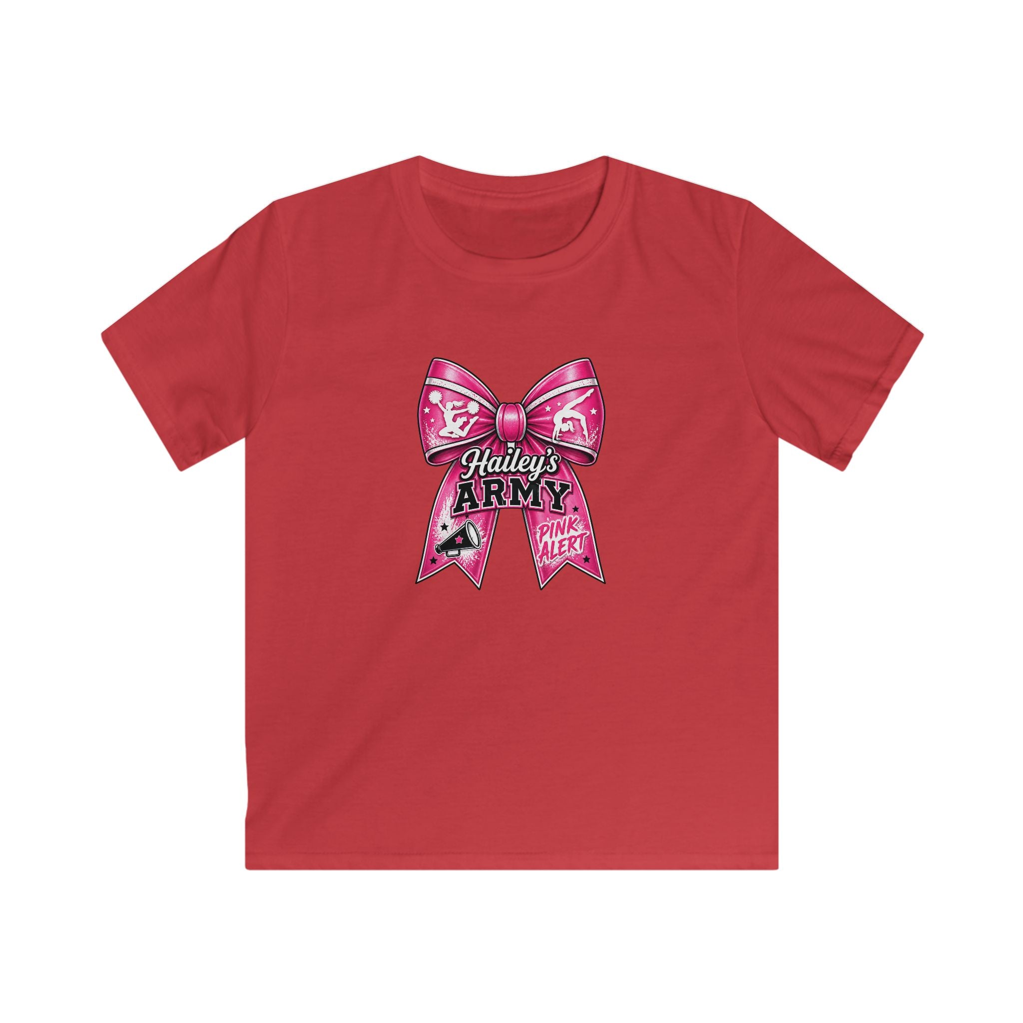 YOUTH - Hailey's Army Cheer/Gymnastics Bow Tee